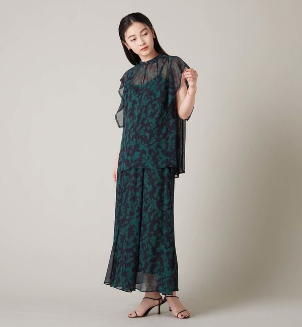 Liesse「プリント楊柳フレアギャザースカート」|スカート|