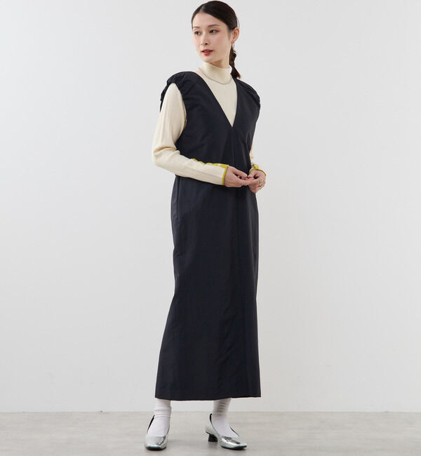 Soffitto「袖口バルーンワンピース」|ワンピース|ネイビー