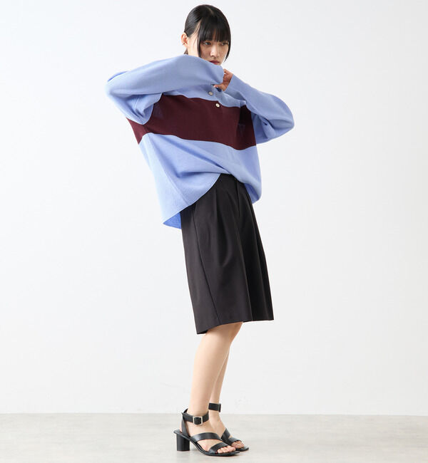 Soffitto「鹿の子編みシアーポロニット」|ニット・セーター|