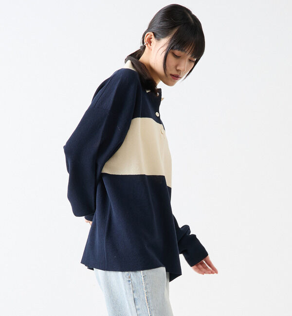 Soffitto「鹿の子編みシアーポロニット」|ニット・セーター|