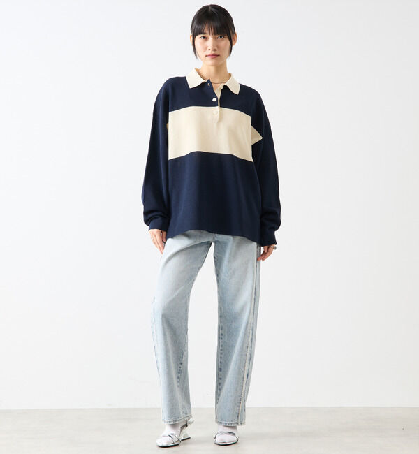 Soffitto「鹿の子編みシアーポロニット」|ニット・セーター|