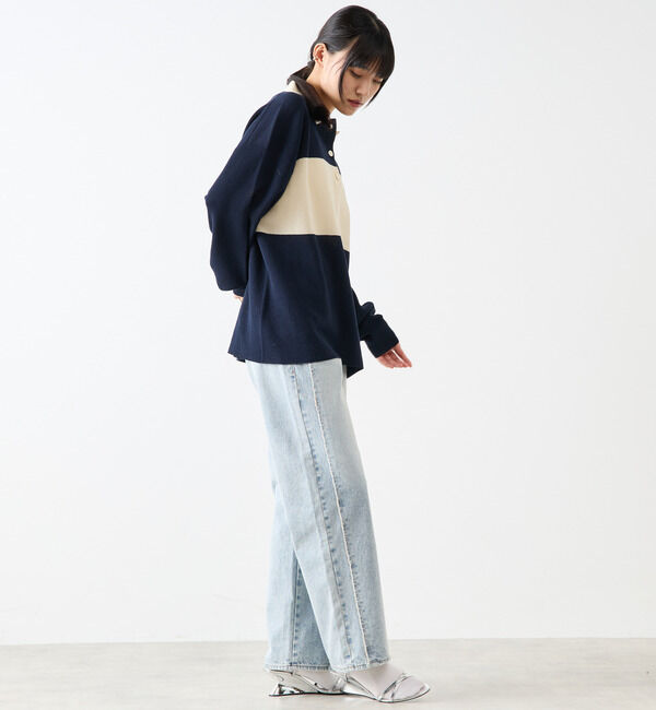 Soffitto「鹿の子編みシアーポロニット」|ニット・セーター|