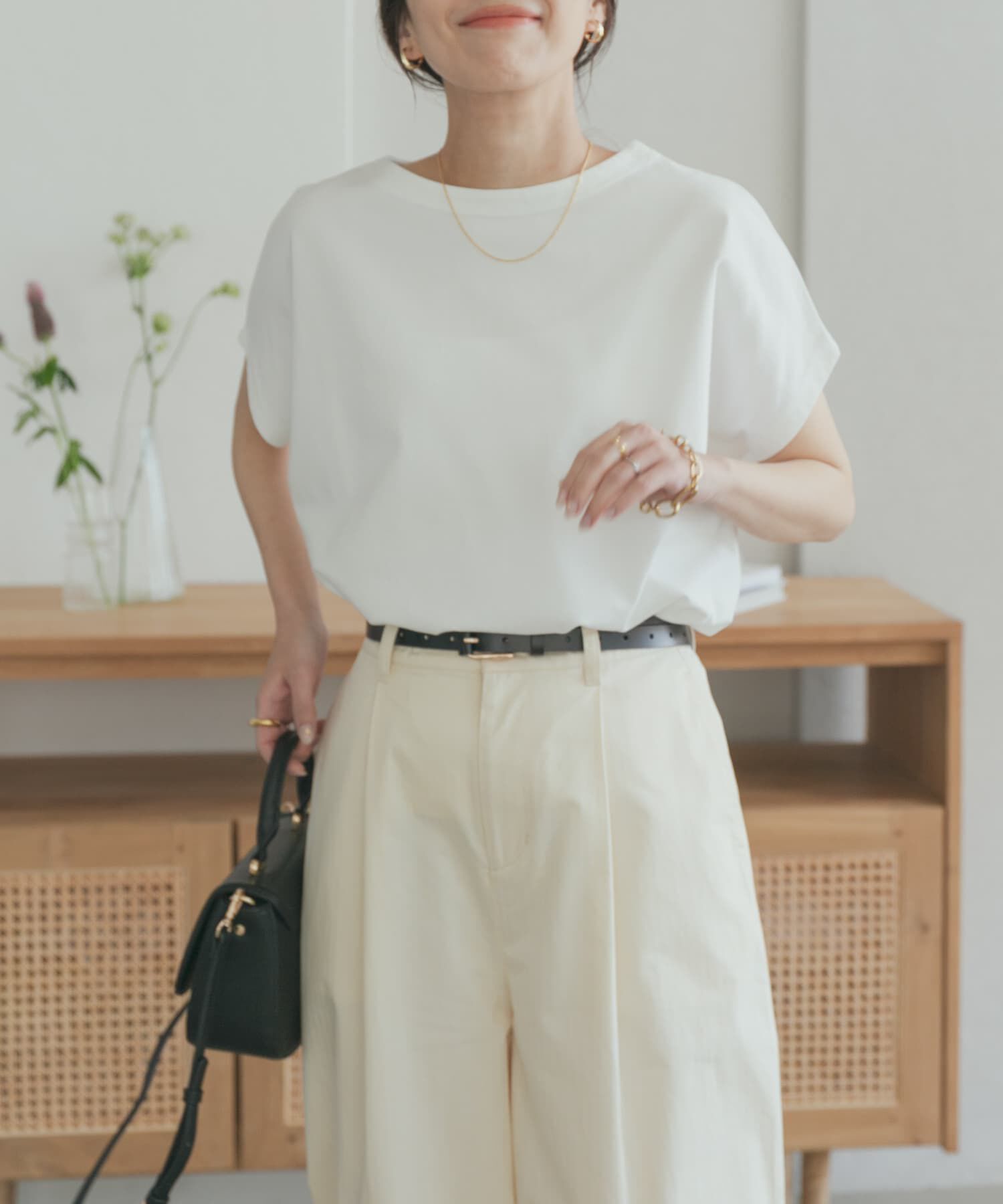 URBAN RESEARCH DOORS「『UR TECH ひやサラクール』ドライコットンボートネックプルオーバー」|Tシャツ・カットソー|