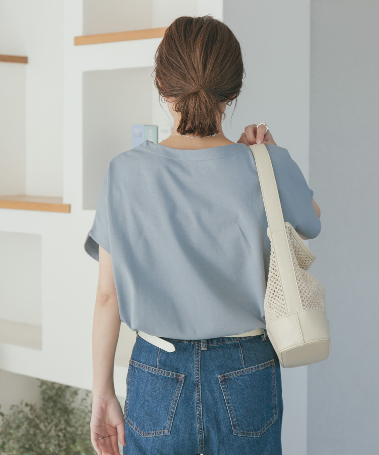 URBAN RESEARCH DOORS「『UR TECH ひやサラクール』ドライコットンボートネックプルオーバー」|Tシャツ・カットソー|