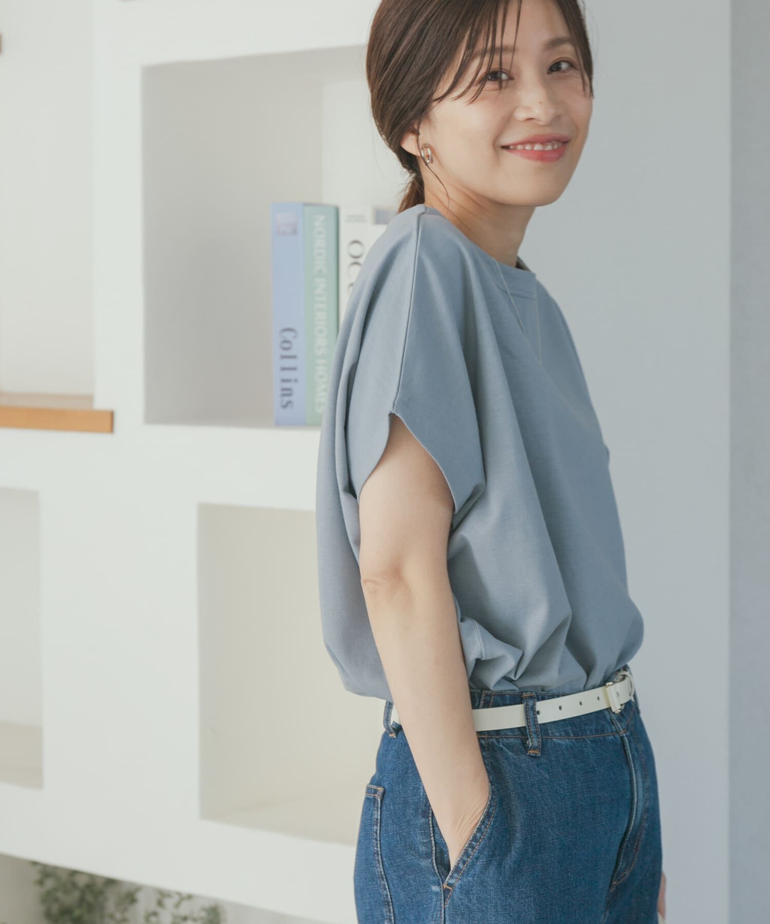 URBAN RESEARCH DOORS「『UR TECH ひやサラクール』ドライコットンボートネックプルオーバー」|Tシャツ・カットソー|