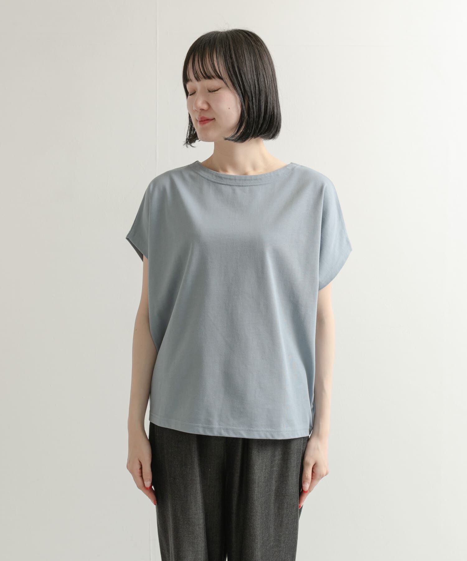 URBAN RESEARCH DOORS「『UR TECH ひやサラクール』ドライコットンボートネックプルオーバー」|Tシャツ・カットソー|