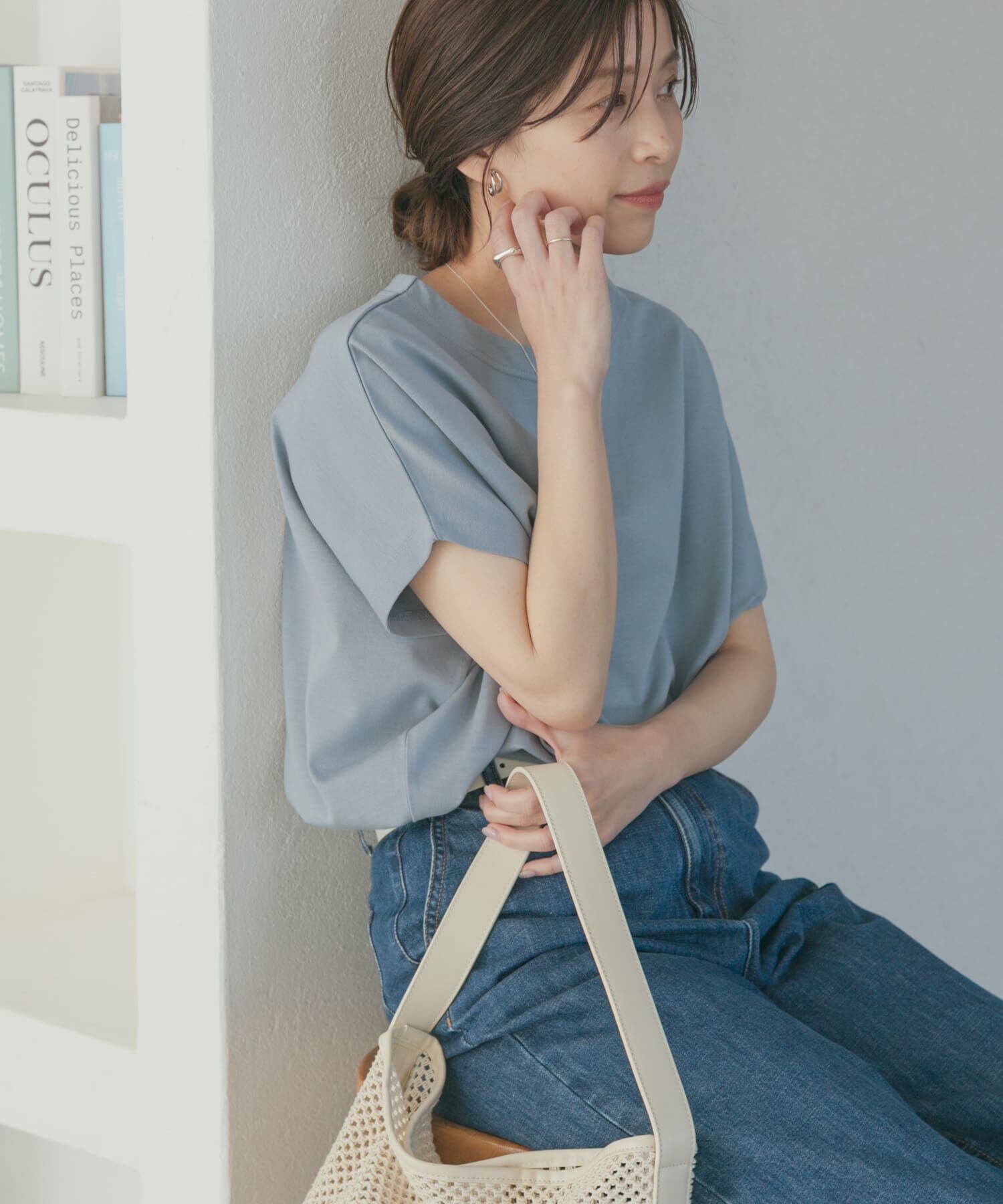 URBAN RESEARCH DOORS「『UR TECH ひやサラクール』ドライコットンボートネックプルオーバー」|Tシャツ・カットソー|