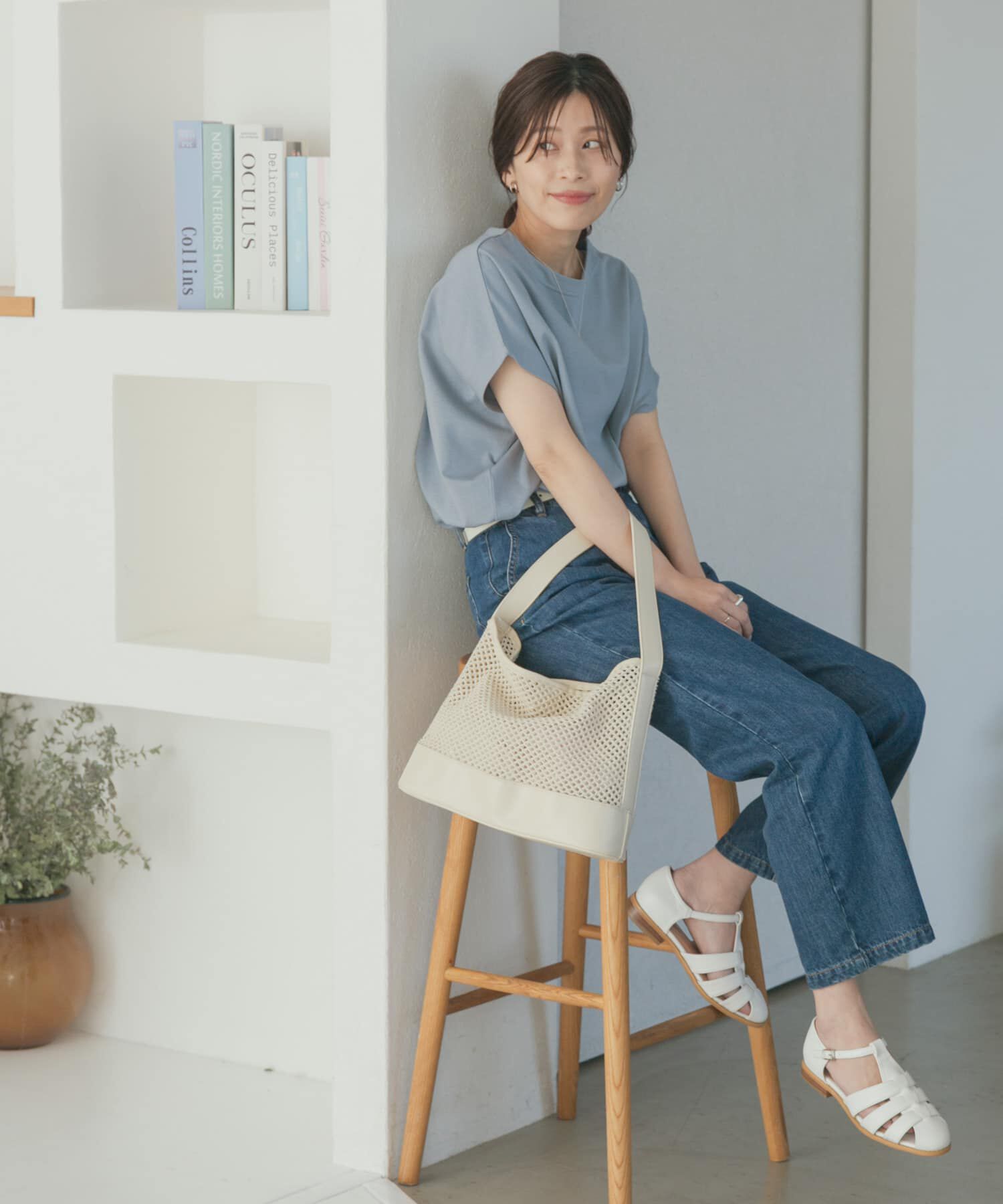 URBAN RESEARCH DOORS「『UR TECH ひやサラクール』ドライコットンボートネックプルオーバー」|Tシャツ・カットソー|