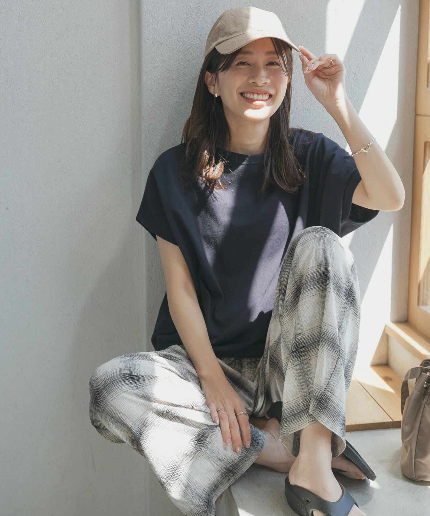 URBAN RESEARCH DOORS「『UR TECH ひやサラクール』ドライコットンボートネックプルオーバー」|Tシャツ・カットソー|