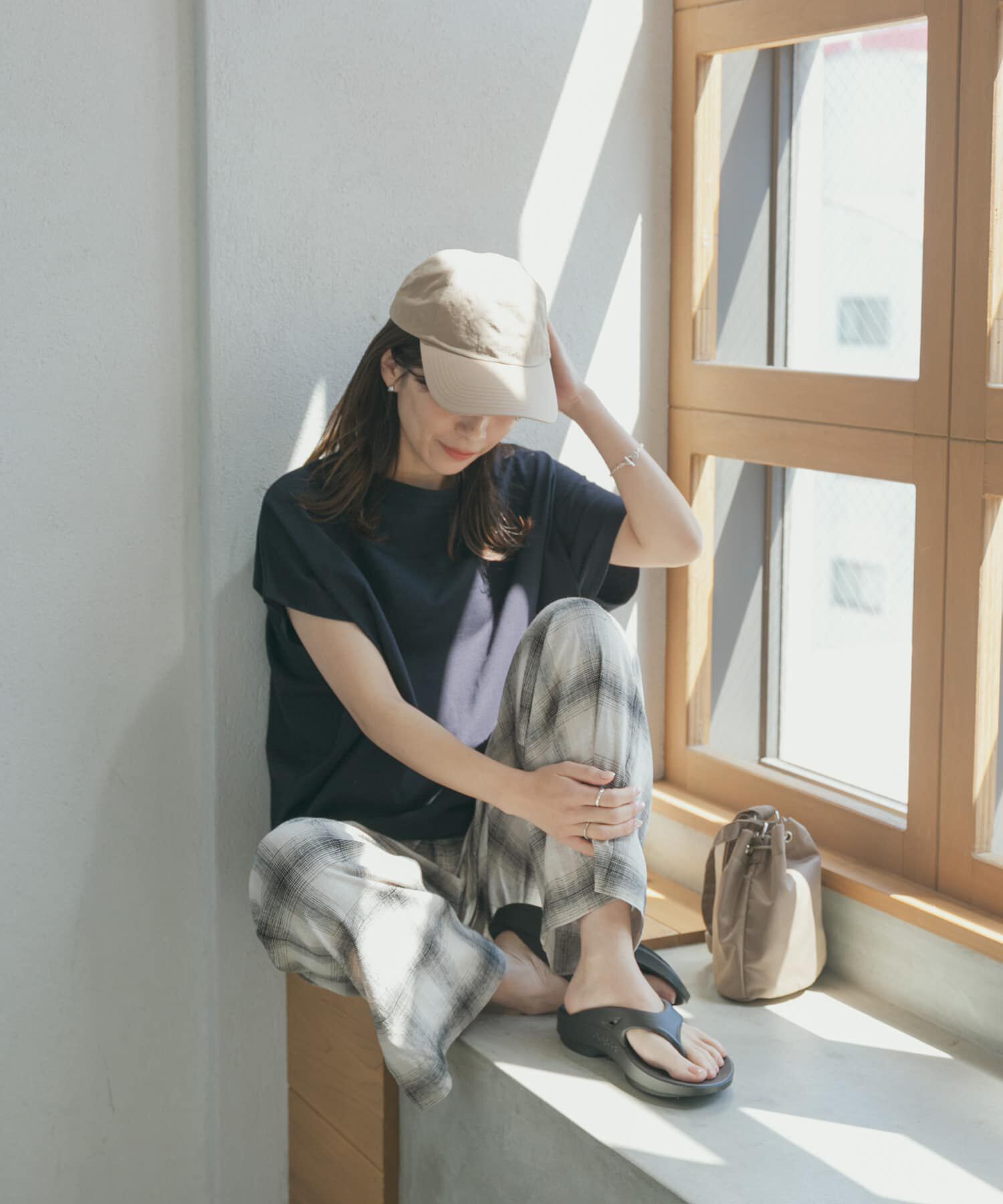 URBAN RESEARCH DOORS「『UR TECH ひやサラクール』ドライコットンボートネックプルオーバー」|Tシャツ・カットソー|