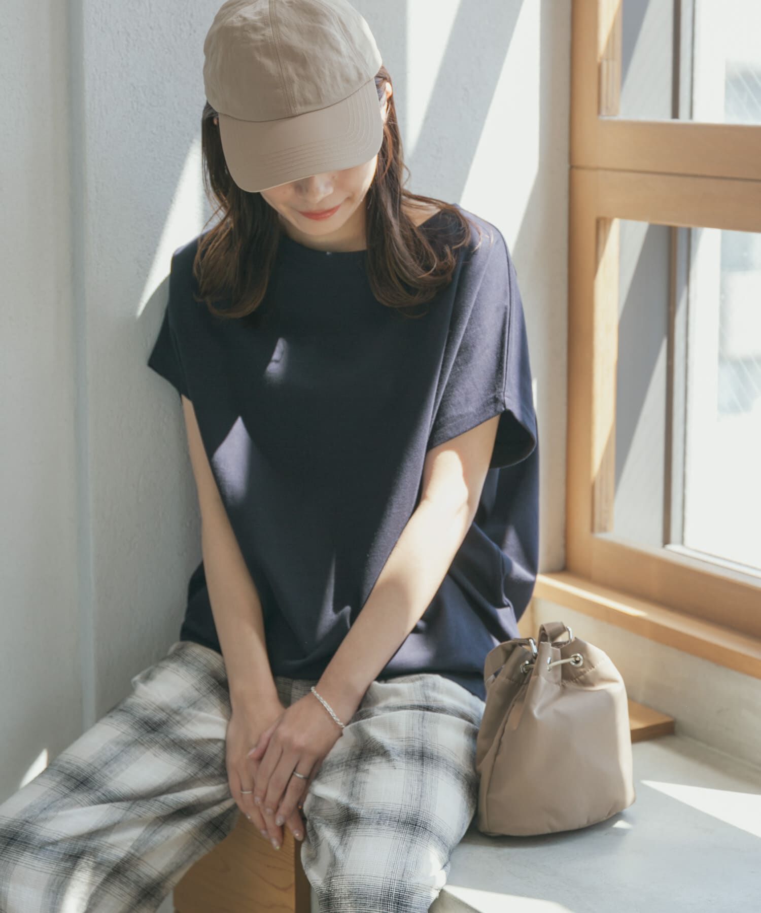 URBAN RESEARCH DOORS「『UR TECH ひやサラクール』ドライコットンボートネックプルオーバー」|Tシャツ・カットソー|