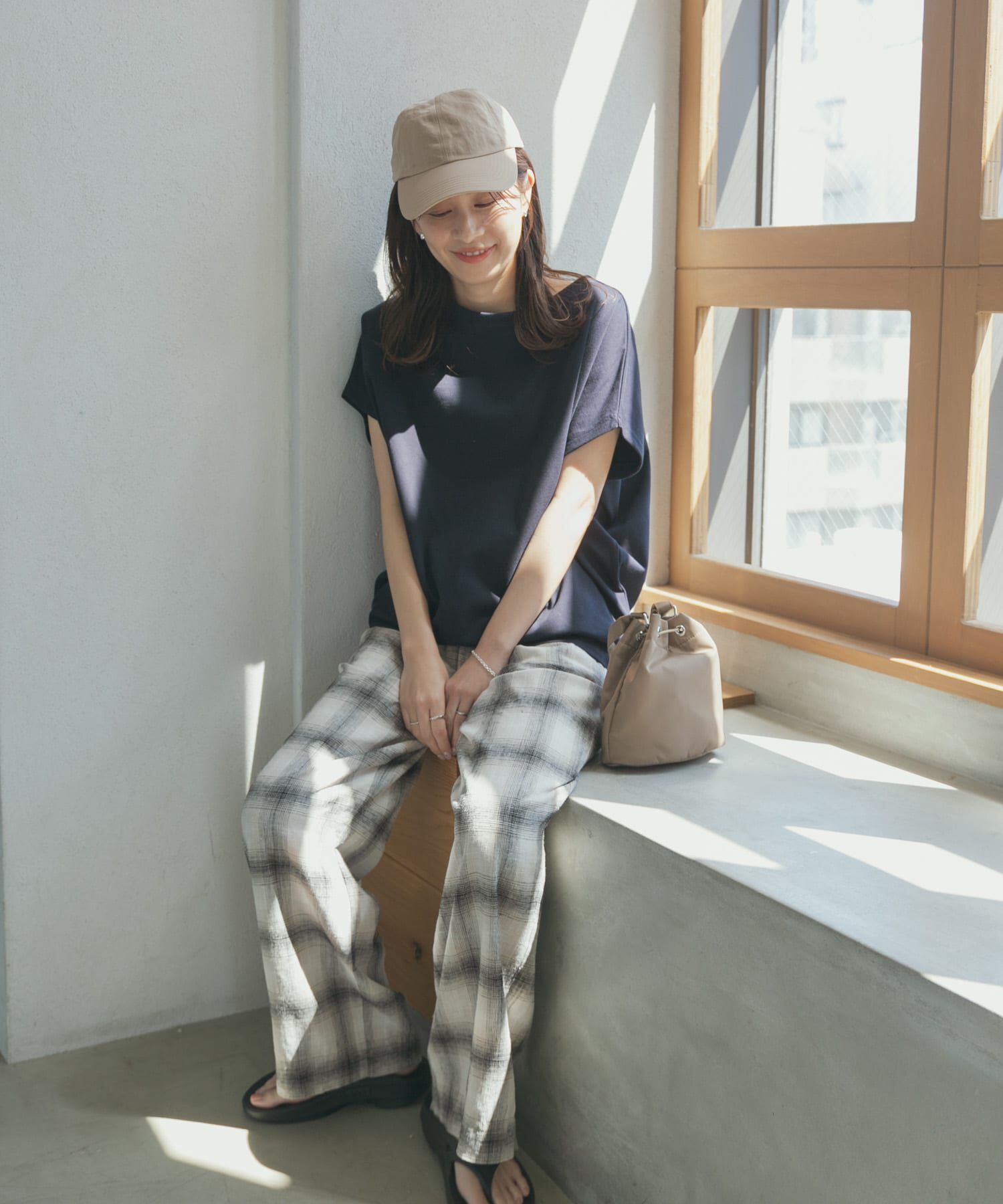 URBAN RESEARCH DOORS「『UR TECH ひやサラクール』ドライコットンボートネックプルオーバー」|Tシャツ・カットソー|