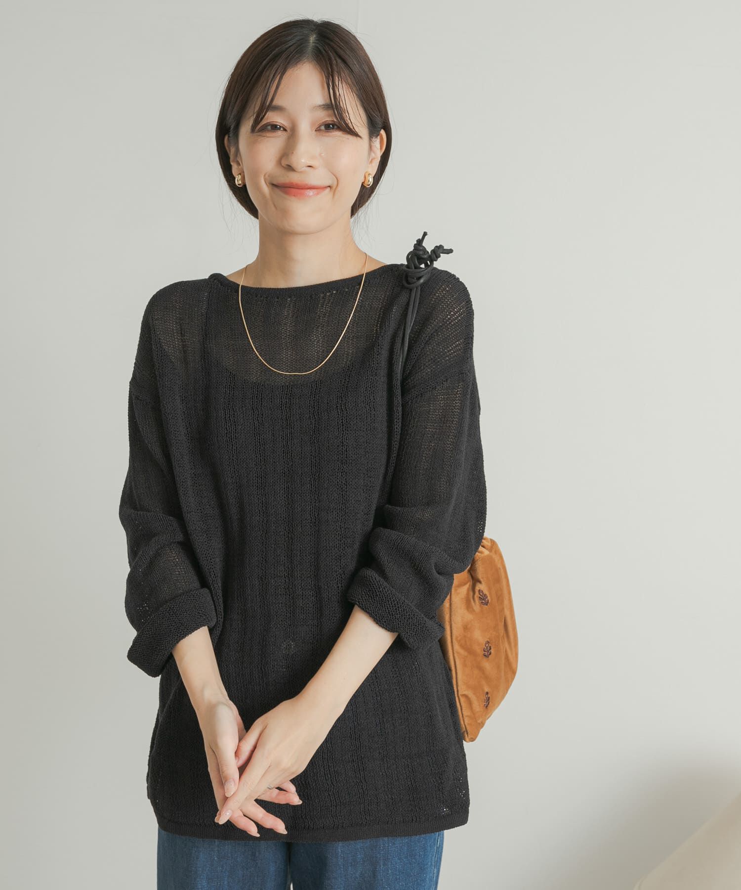 URBAN RESEARCH DOORS「ウォッシャブル透かし編みニット」|ニット・セーター|