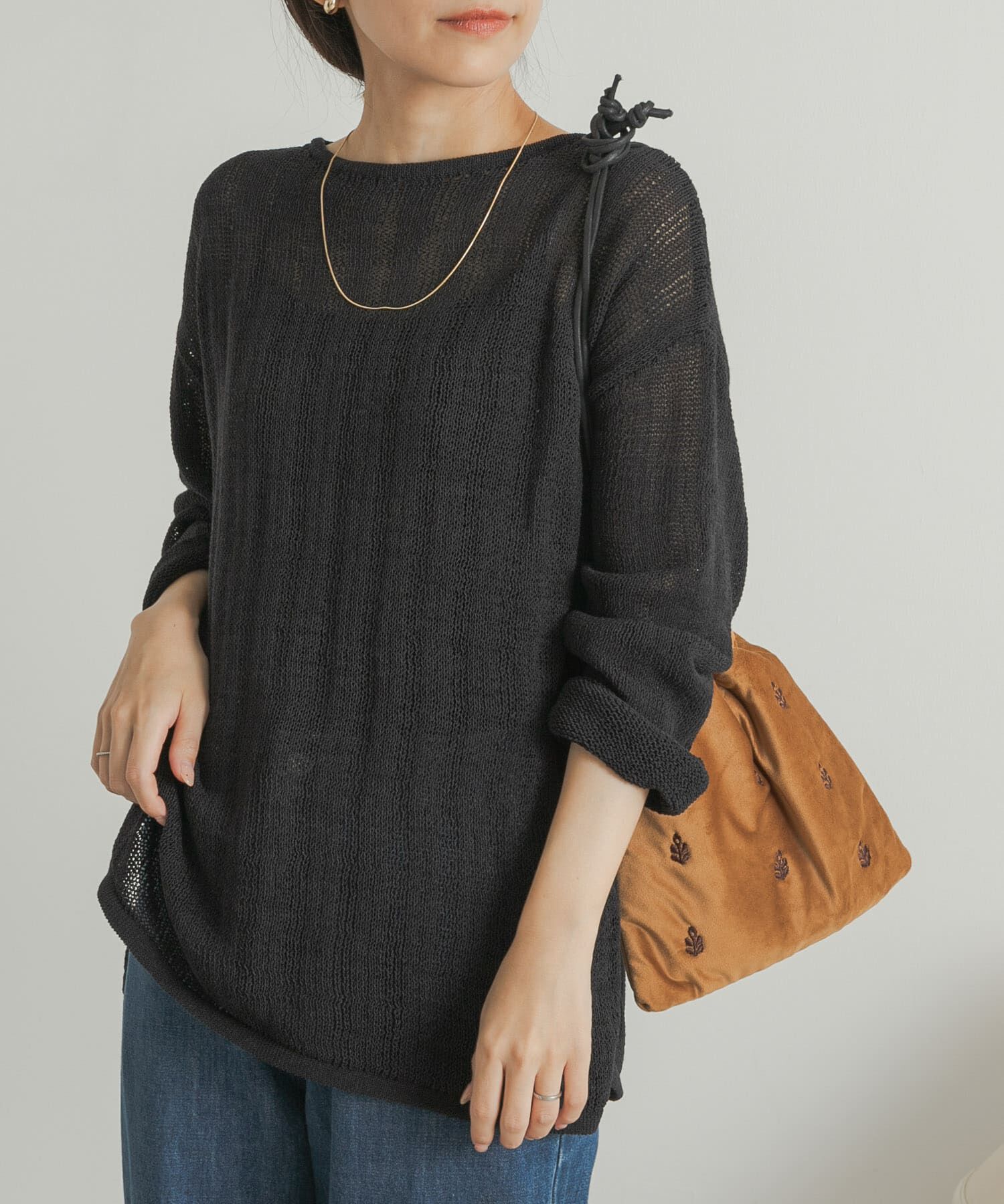 URBAN RESEARCH DOORS「ウォッシャブル透かし編みニット」|ニット・セーター|