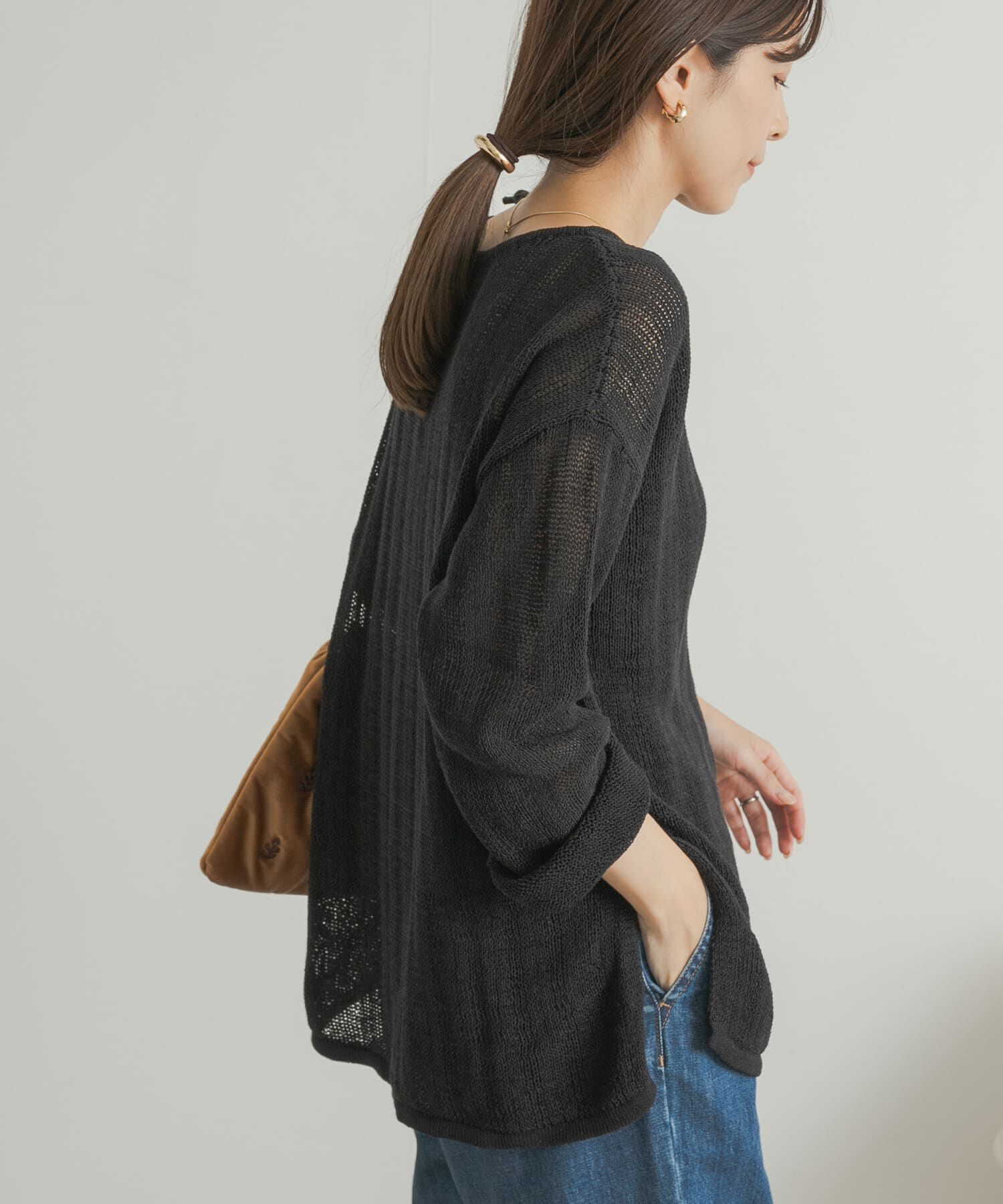 URBAN RESEARCH DOORS「ウォッシャブル透かし編みニット」|ニット・セーター|