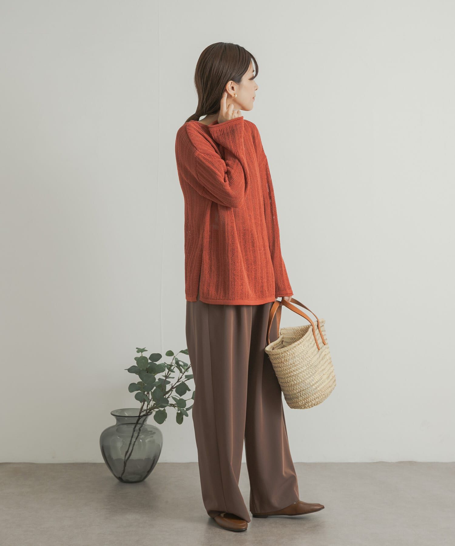 URBAN RESEARCH DOORS「ウォッシャブル透かし編みニット」|ニット・セーター|