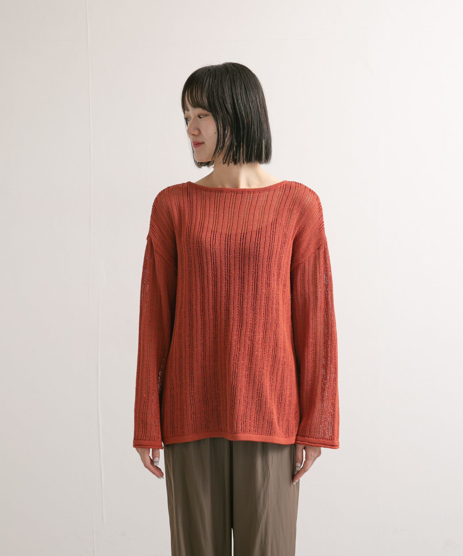 URBAN RESEARCH DOORS「ウォッシャブル透かし編みニット」|ニット・セーター|