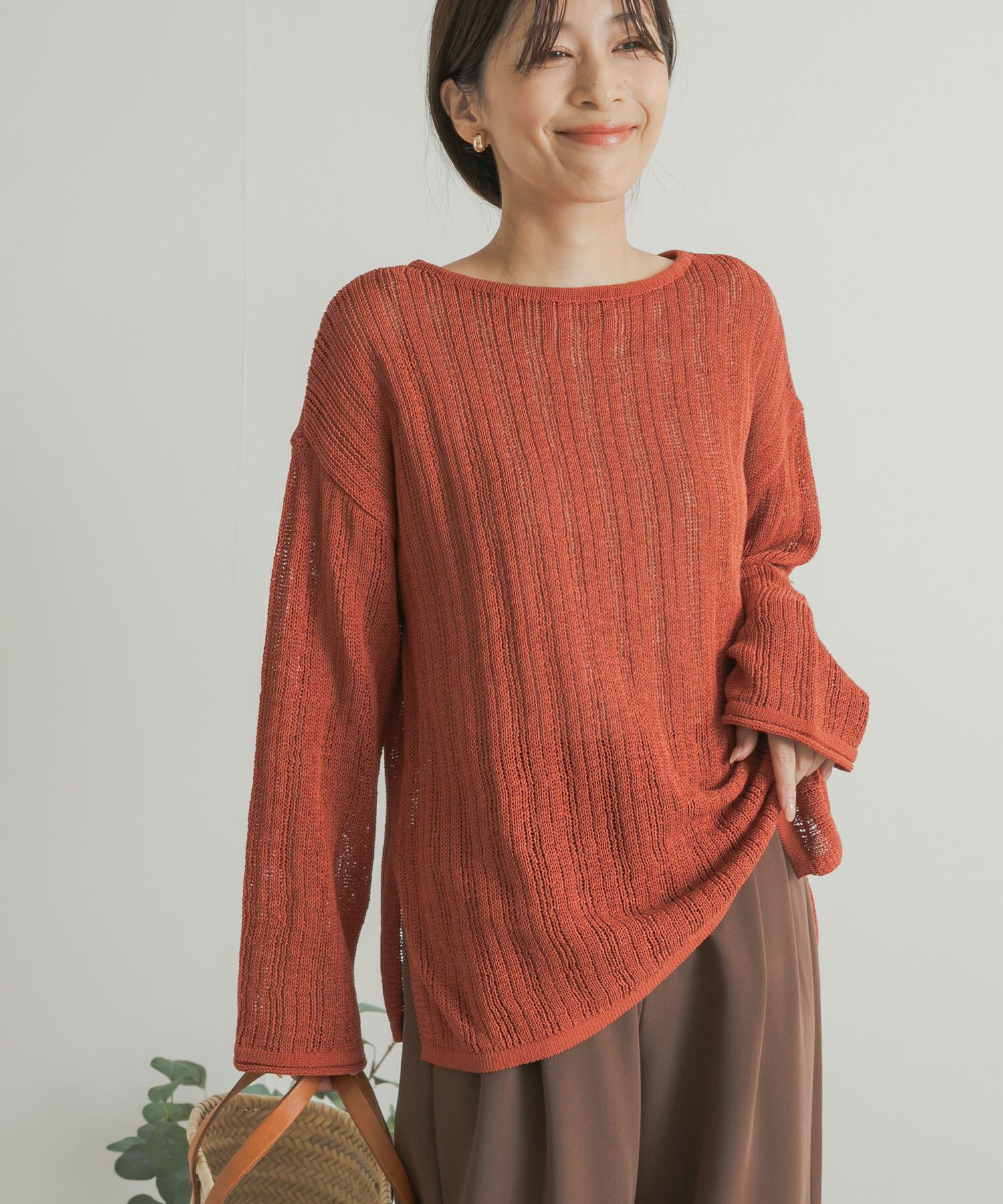 URBAN RESEARCH DOORS「ウォッシャブル透かし編みニット」|ニット・セーター|