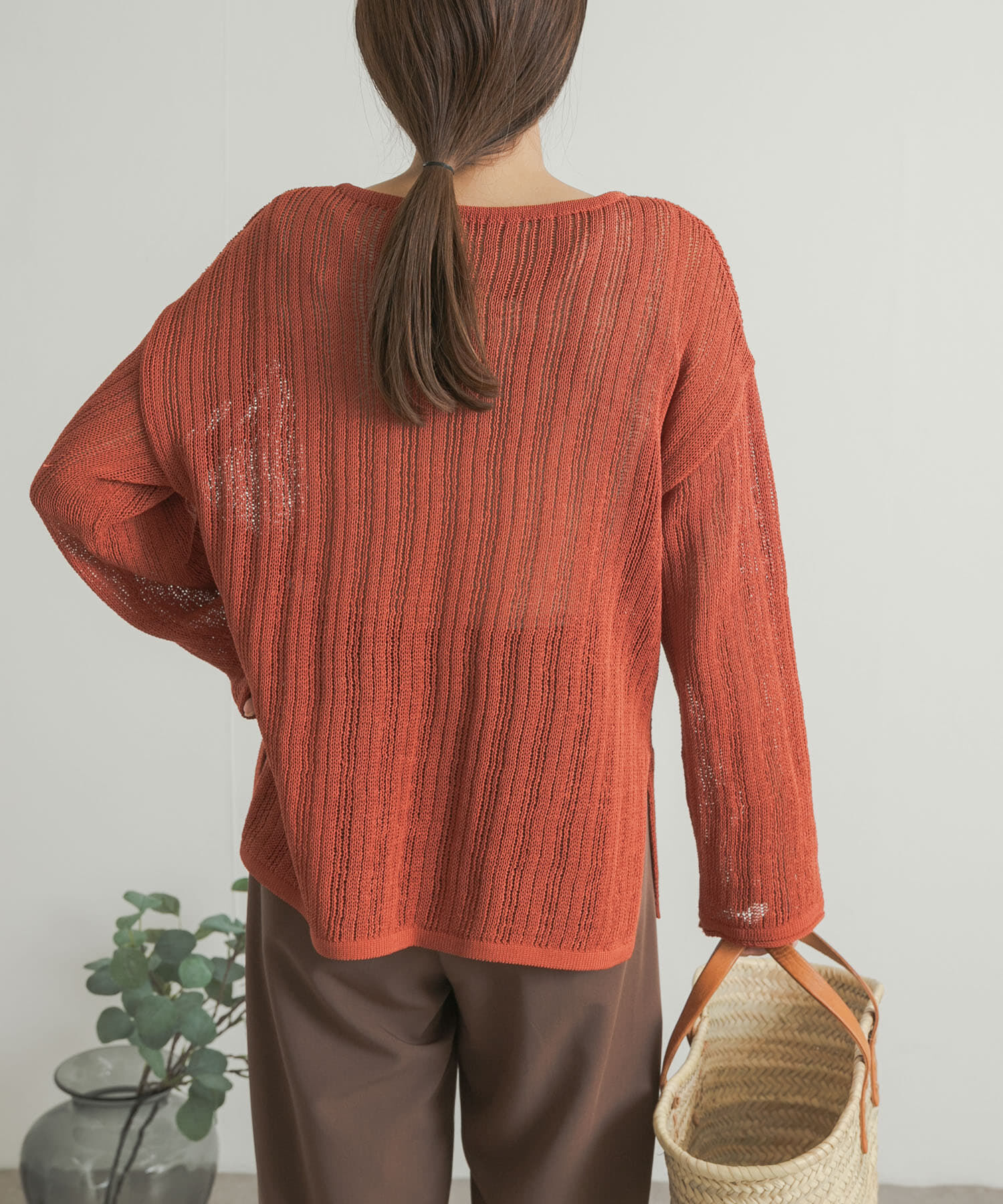 URBAN RESEARCH DOORS「ウォッシャブル透かし編みニット」|ニット・セーター|