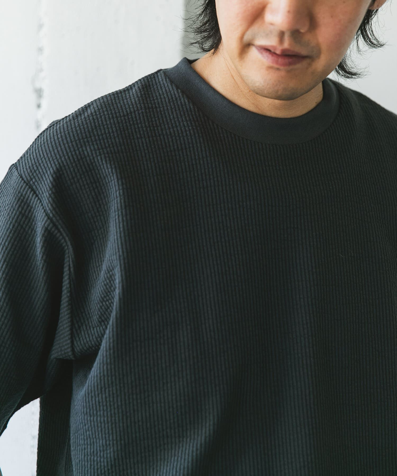 URBAN RESEARCH DOORS「シルケットシアサッカーTシャツ」|Tシャツ・カットソー|