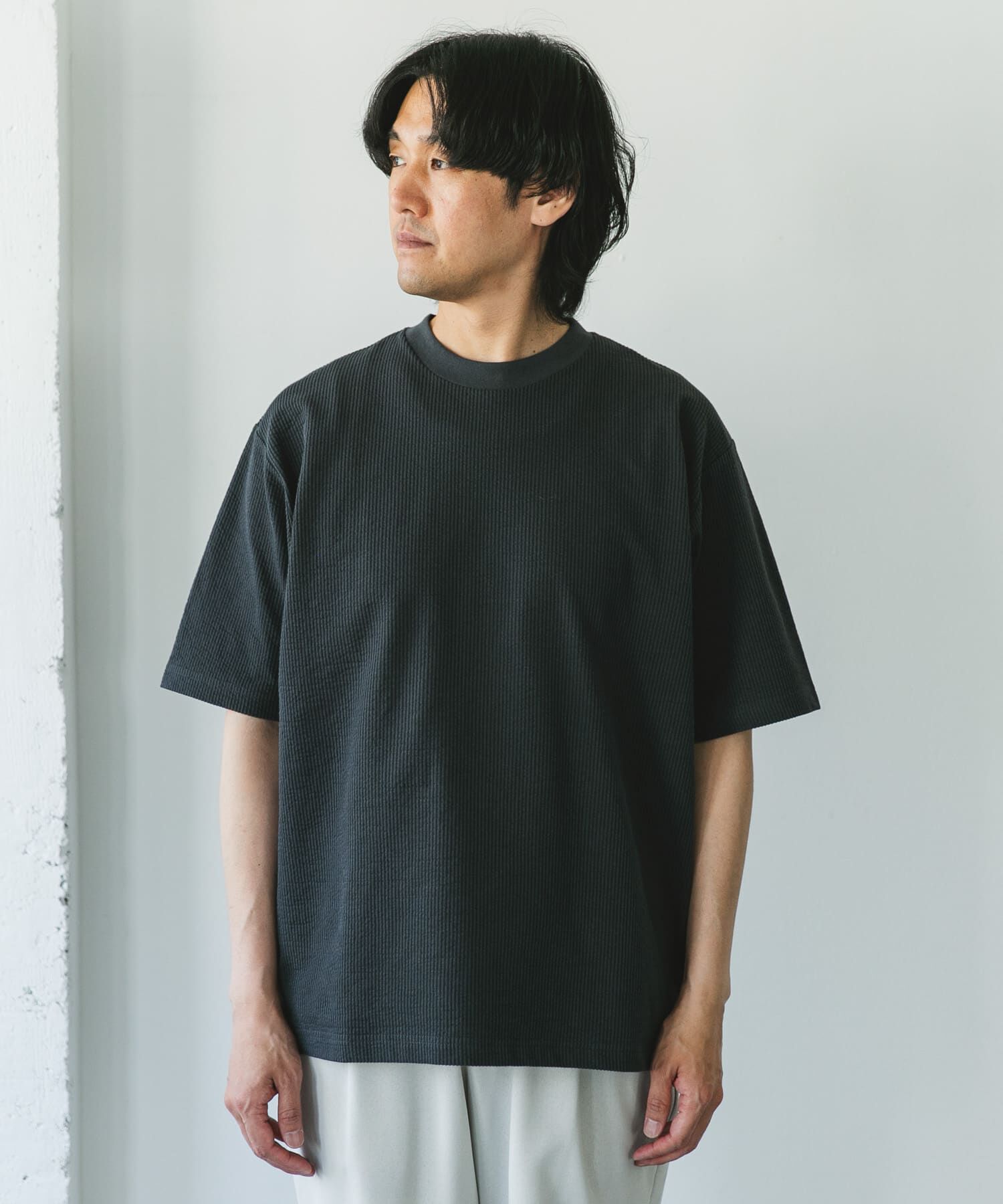 URBAN RESEARCH DOORS「シルケットシアサッカーTシャツ」|Tシャツ・カットソー|