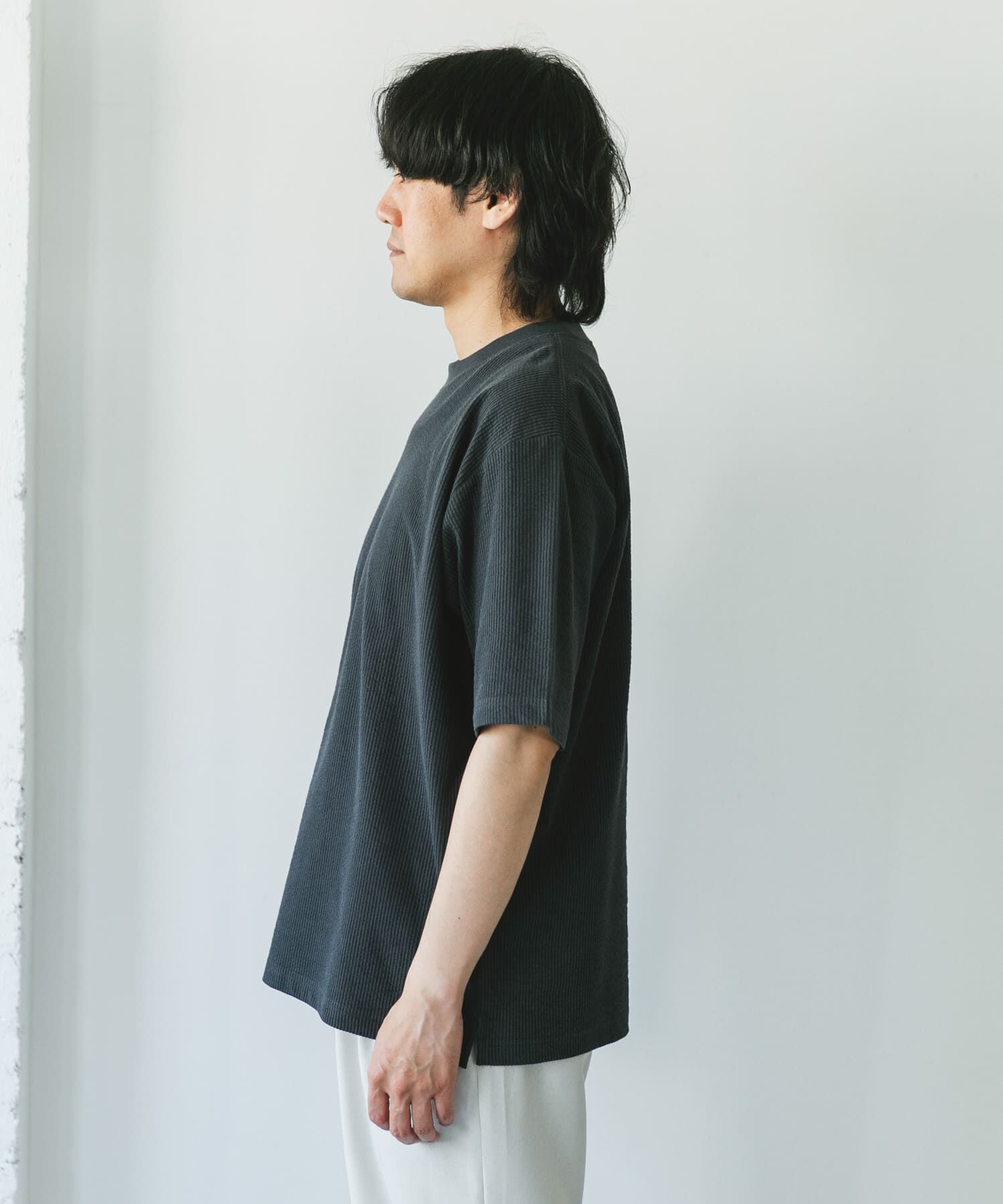 URBAN RESEARCH DOORS「シルケットシアサッカーTシャツ」|Tシャツ・カットソー|