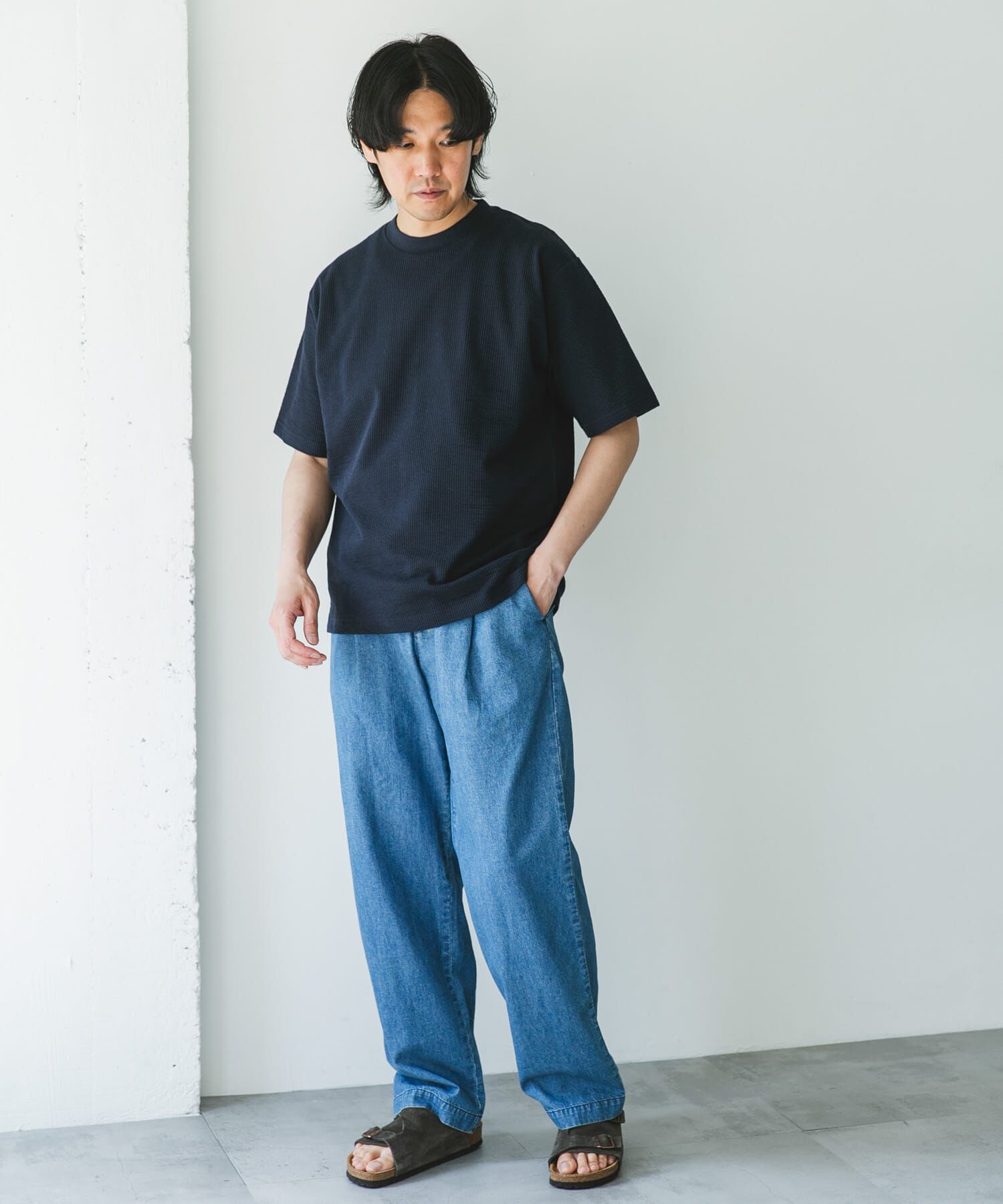 URBAN RESEARCH DOORS「シルケットシアサッカーTシャツ」|Tシャツ・カットソー|