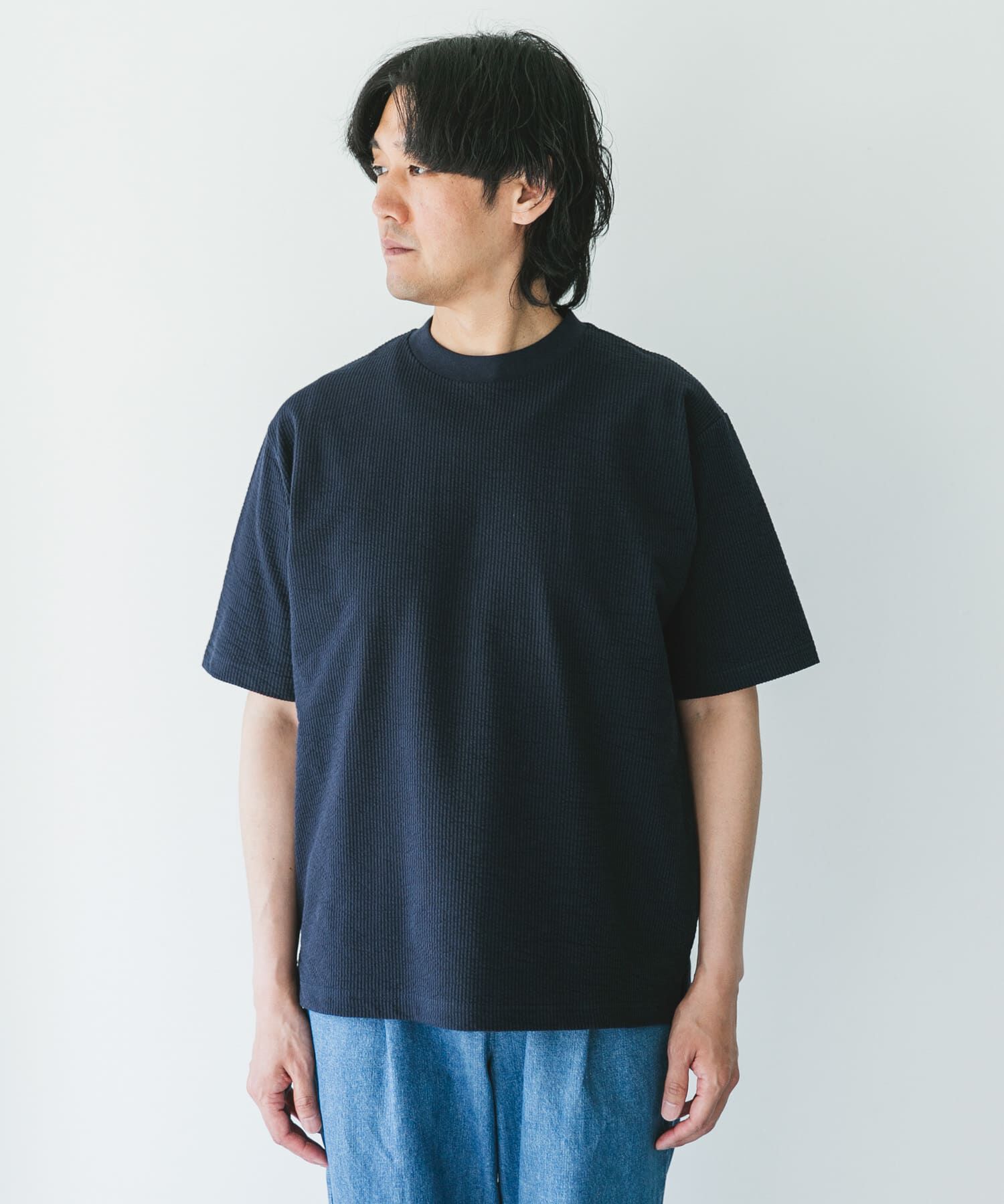 URBAN RESEARCH DOORS「シルケットシアサッカーTシャツ」|Tシャツ・カットソー|