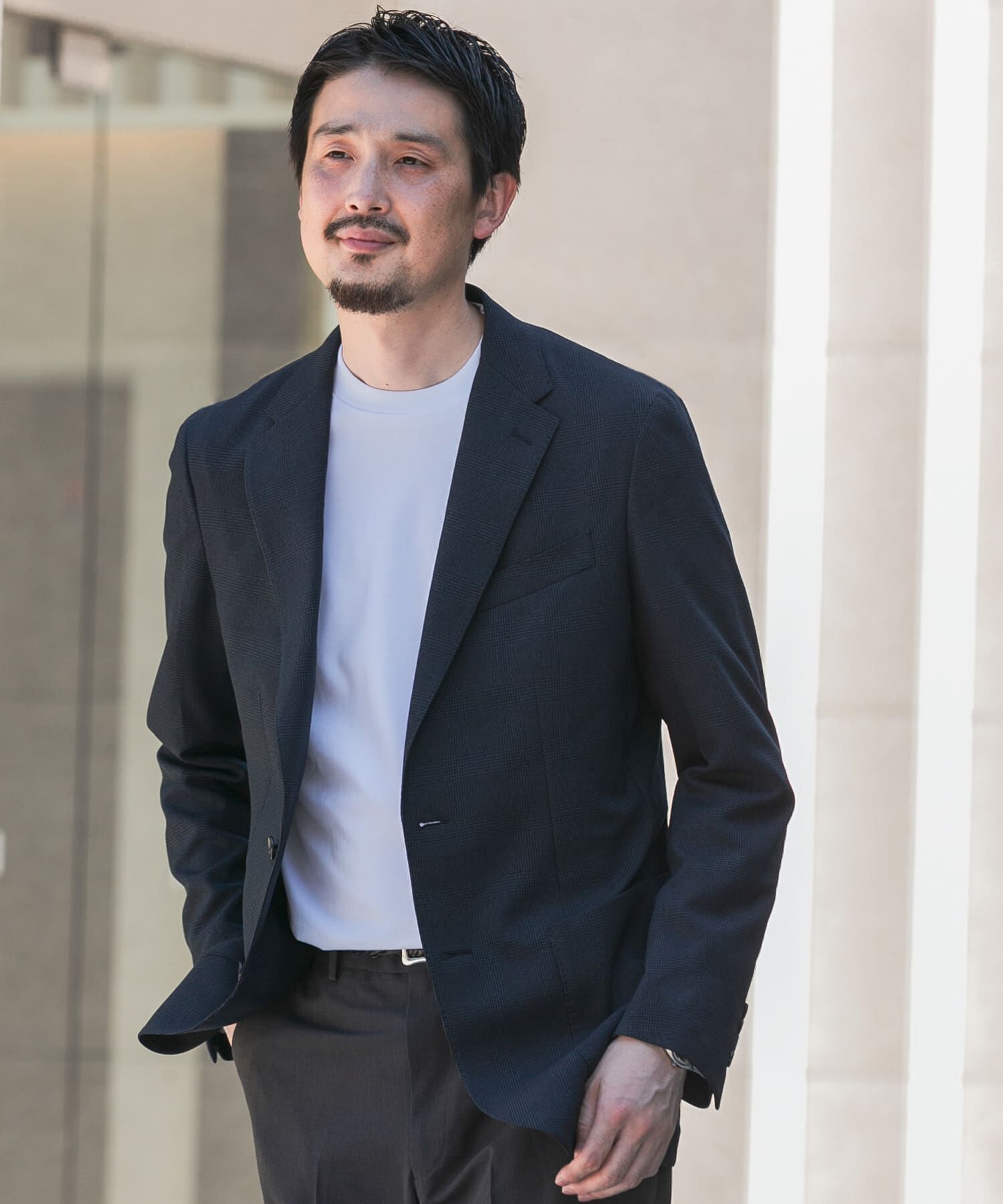 URBAN RESEARCH DOORS「『洗濯可/防シワ』LIFE STYLE TAILOR　TRABESTグレンチェックジャケット」|その他|ブルー系その他