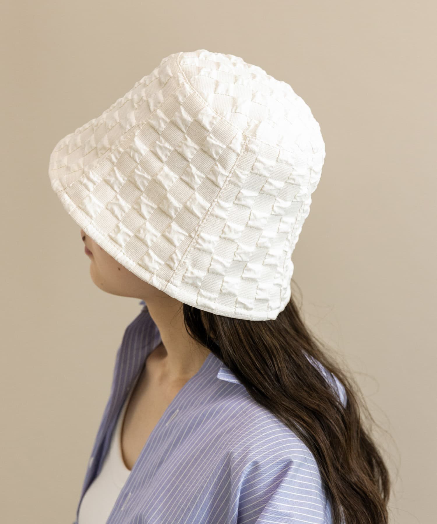 SMELLY「ポコポコバケットハット」|ハット|アイボリー