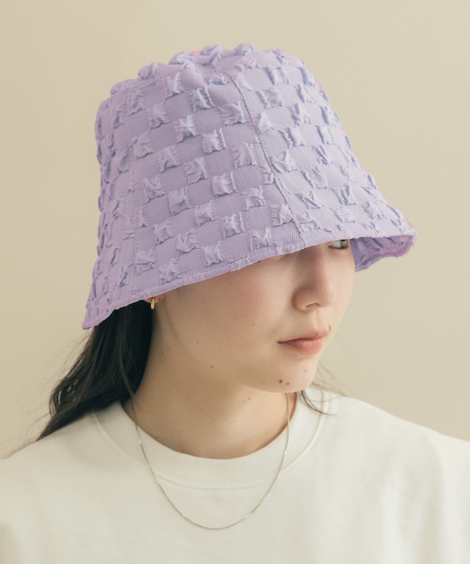 SMELLY「ポコポコバケットハット」|ハット|ラベンダー