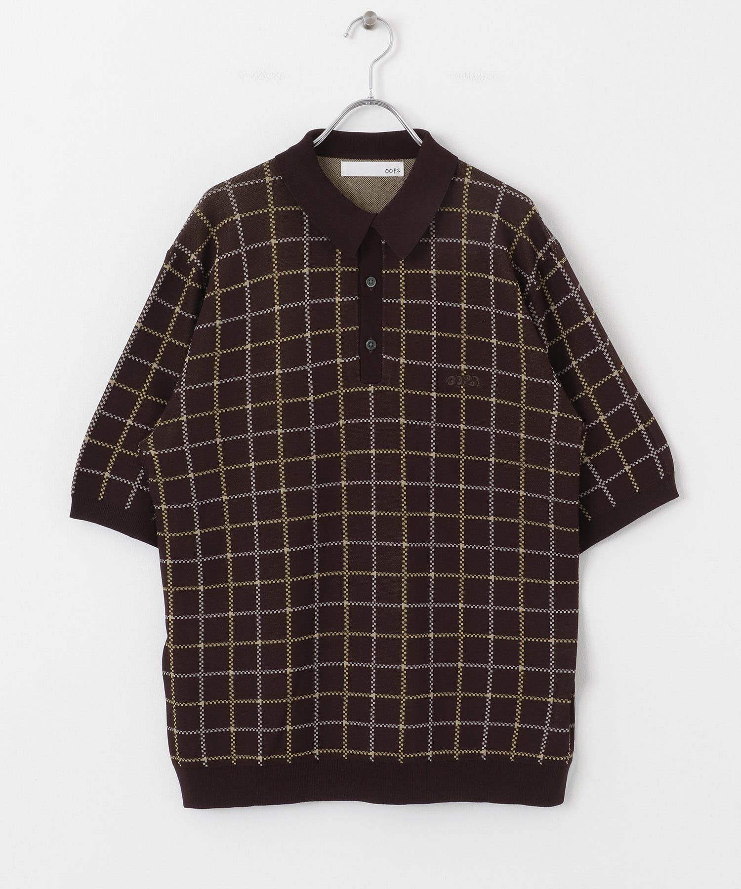 Sonny Label 「OOPSチェック柄ニットポロシャツ」|ニット・セーター|