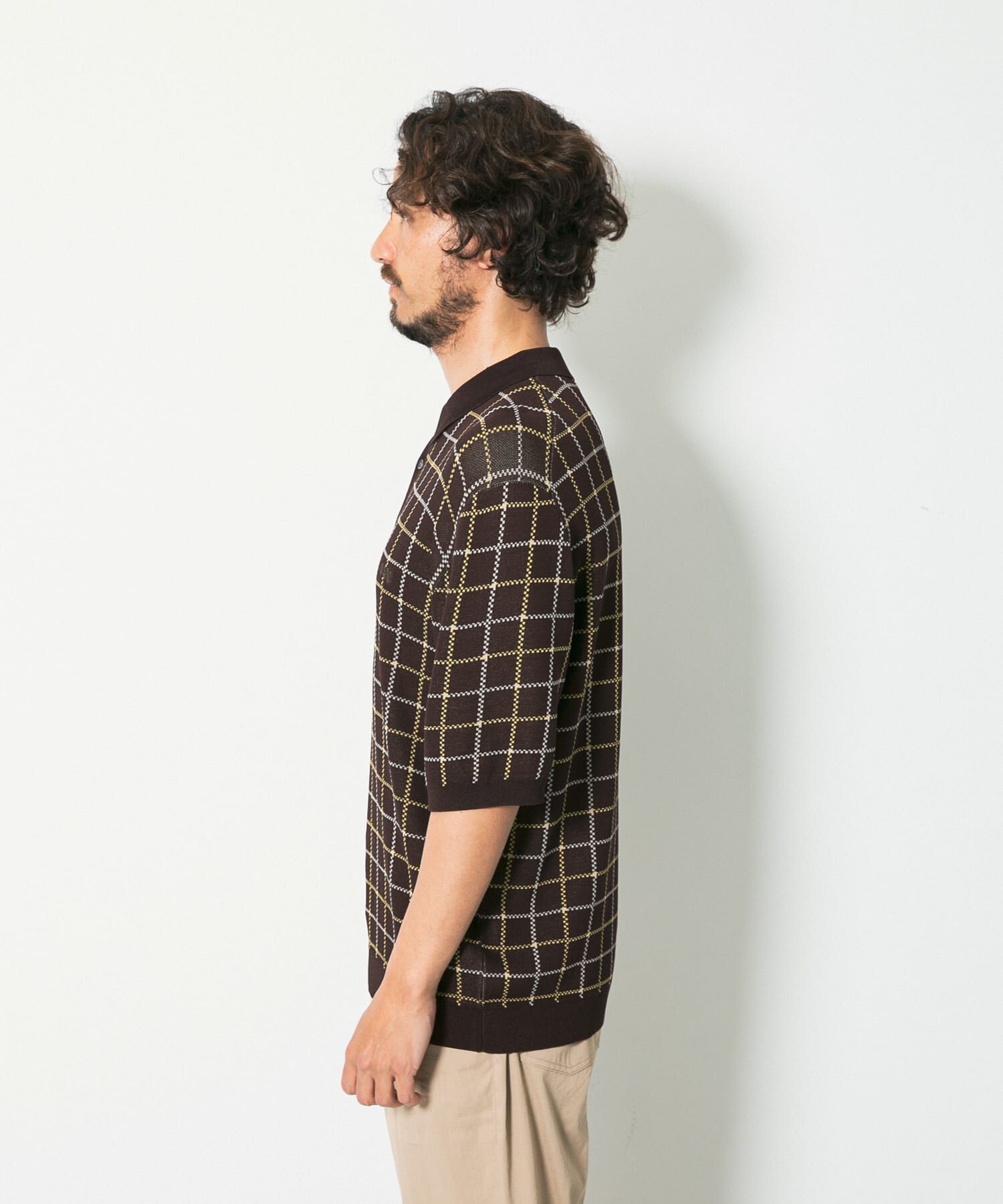 Sonny Label 「OOPSチェック柄ニットポロシャツ」|ニット・セーター|