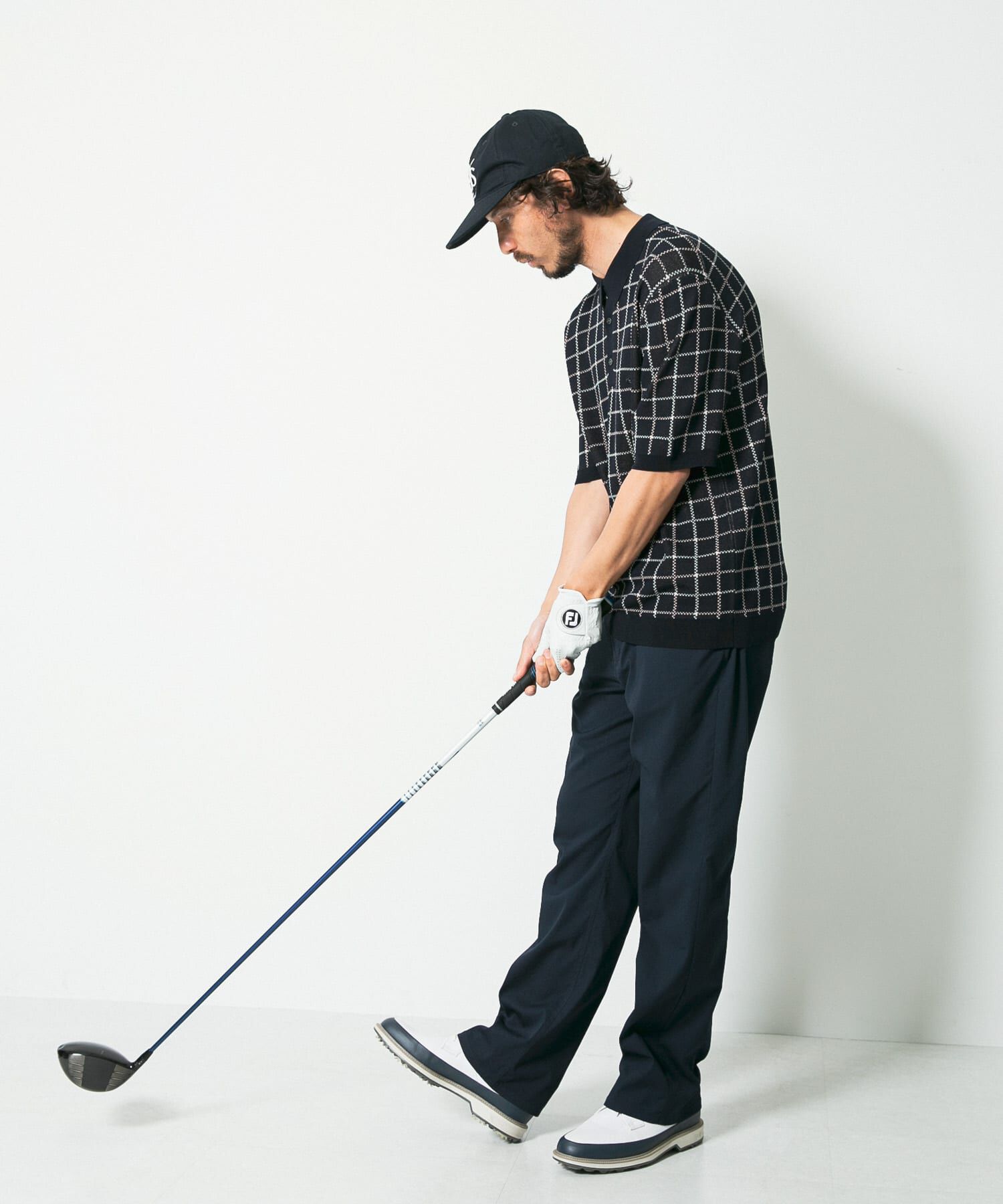 Sonny Label 「OOPSチェック柄ニットポロシャツ」|ニット・セーター|