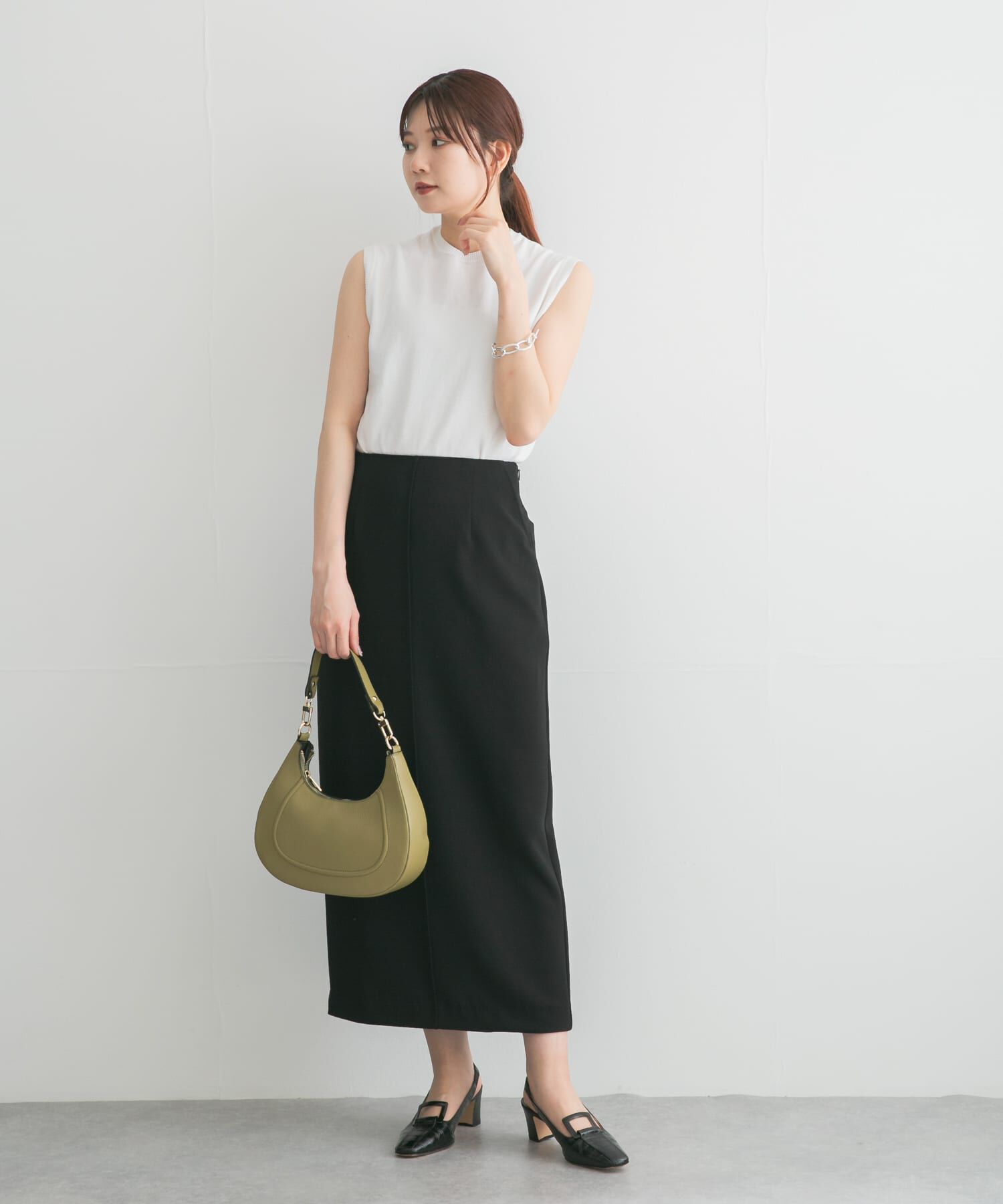 URBAN RESEARCH ROSSO「ピンタックペンシルスカート」|スカート|