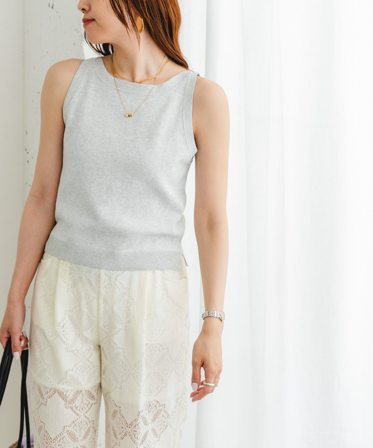 URBAN RESEARCH ROSSO「F by ROSSO　ウォッシャブルミラノリブアメスリニット」|ニット・セーター|