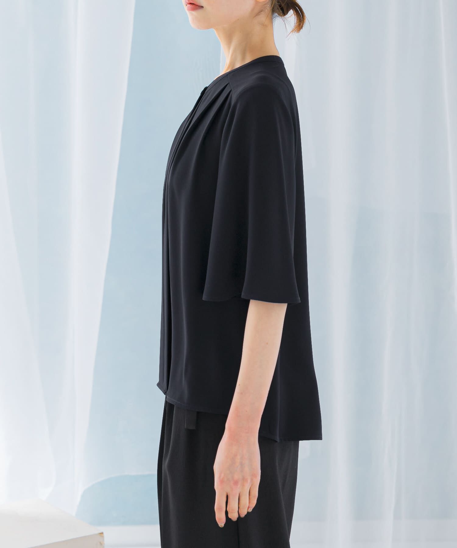 URBAN RESEARCH ROSSO「2WAYウォッシャブルフレアスリーブブラウス」|シャツ・ブラウス|