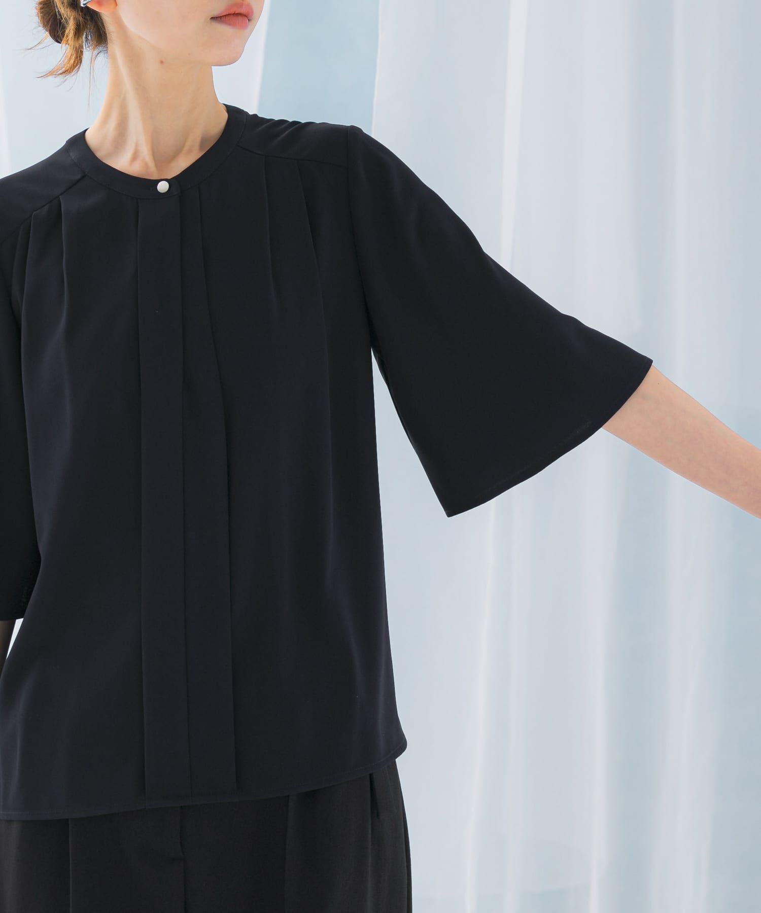 URBAN RESEARCH ROSSO「2WAYウォッシャブルフレアスリーブブラウス」|シャツ・ブラウス|