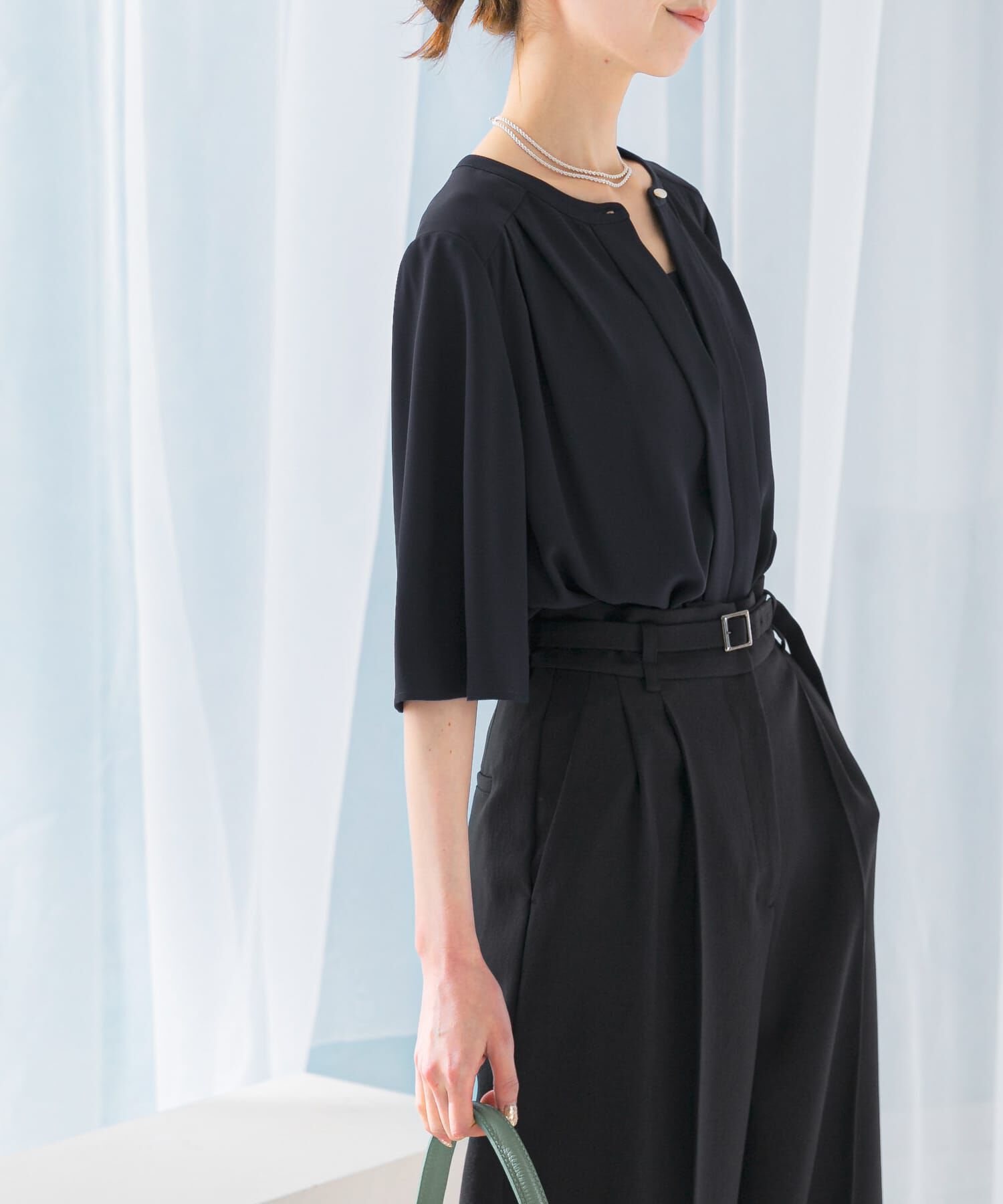 URBAN RESEARCH ROSSO「2WAYウォッシャブルフレアスリーブブラウス」|シャツ・ブラウス|