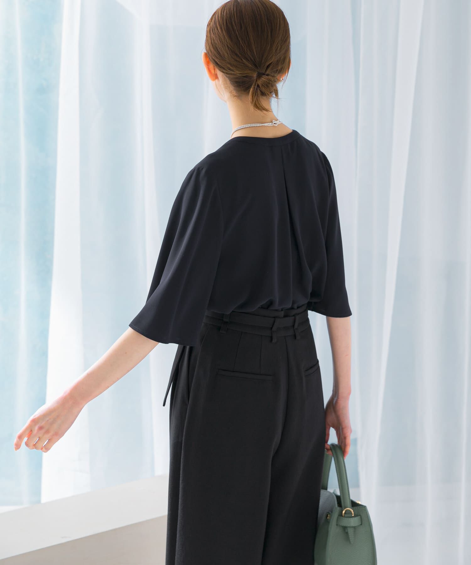 URBAN RESEARCH ROSSO「2WAYウォッシャブルフレアスリーブブラウス」|シャツ・ブラウス|