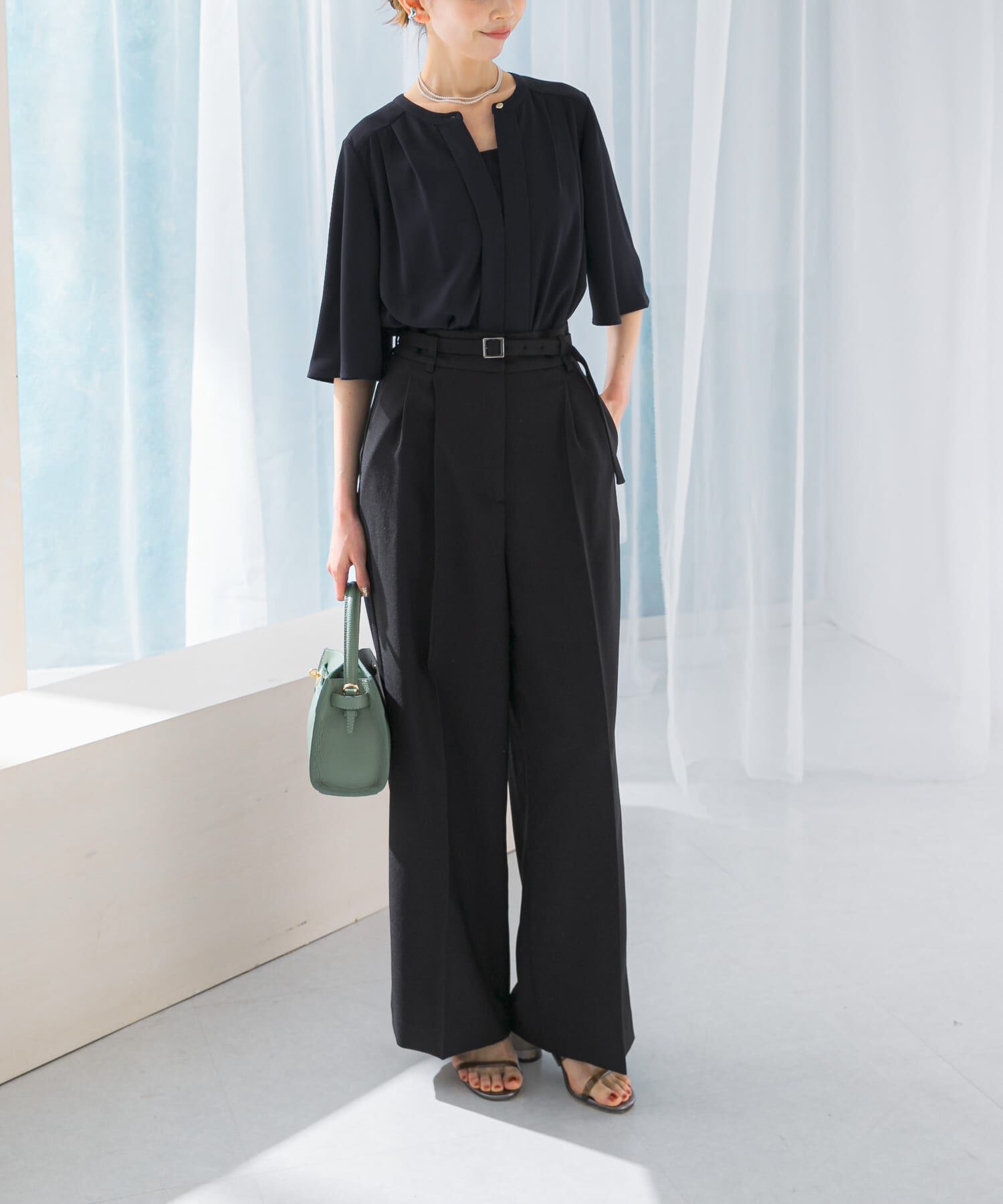 URBAN RESEARCH ROSSO「2WAYウォッシャブルフレアスリーブブラウス」|シャツ・ブラウス|