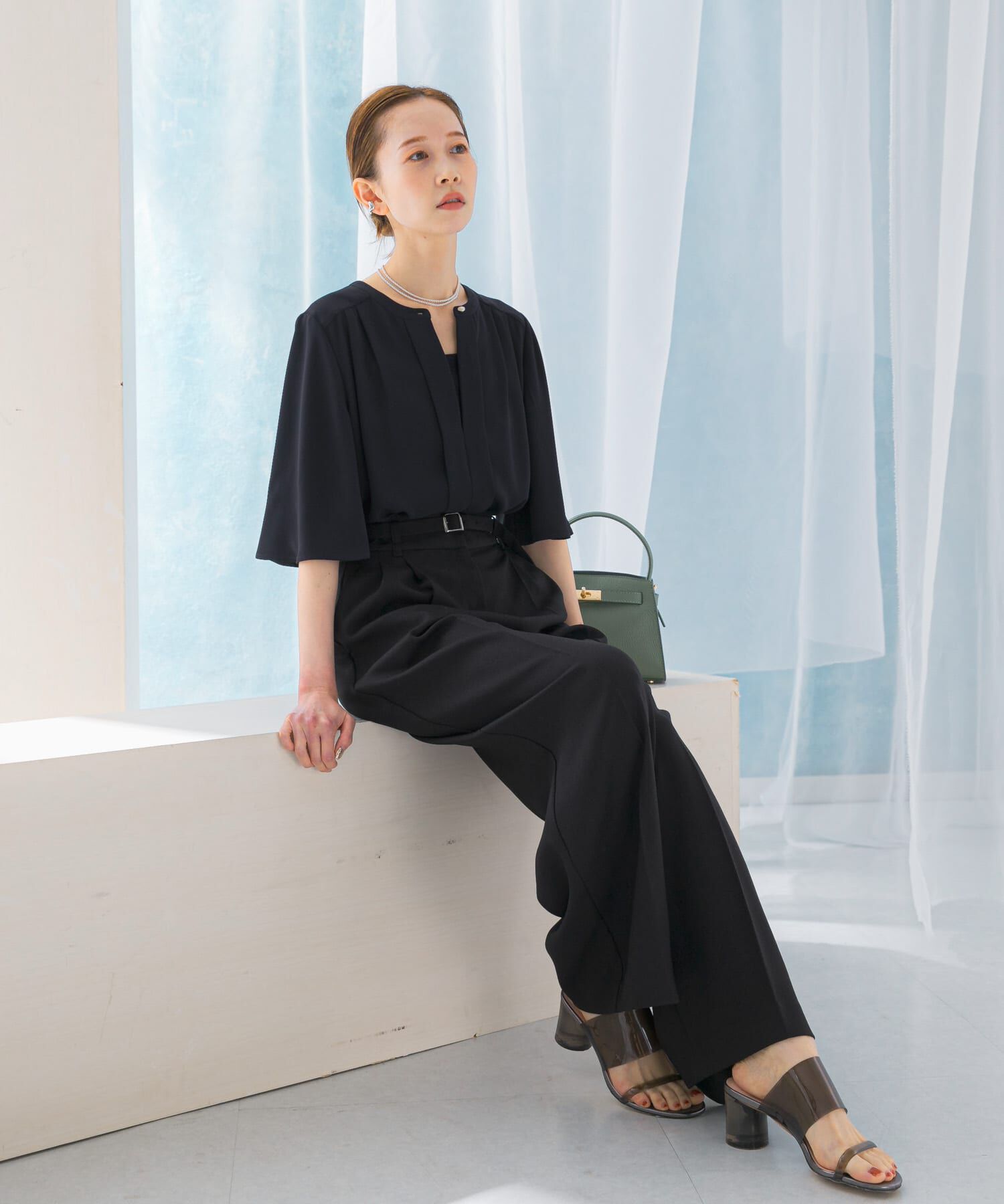 URBAN RESEARCH ROSSO「2WAYウォッシャブルフレアスリーブブラウス」|シャツ・ブラウス|