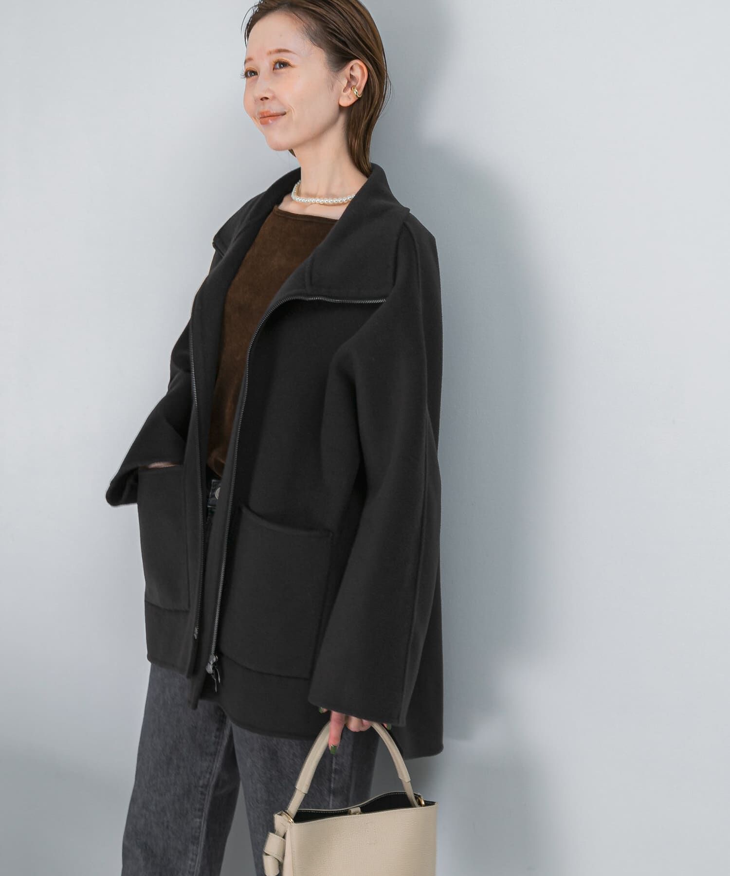 URBAN RESEARCH ROSSO「ダブルジップリバーコート」|ノーカラーコート|