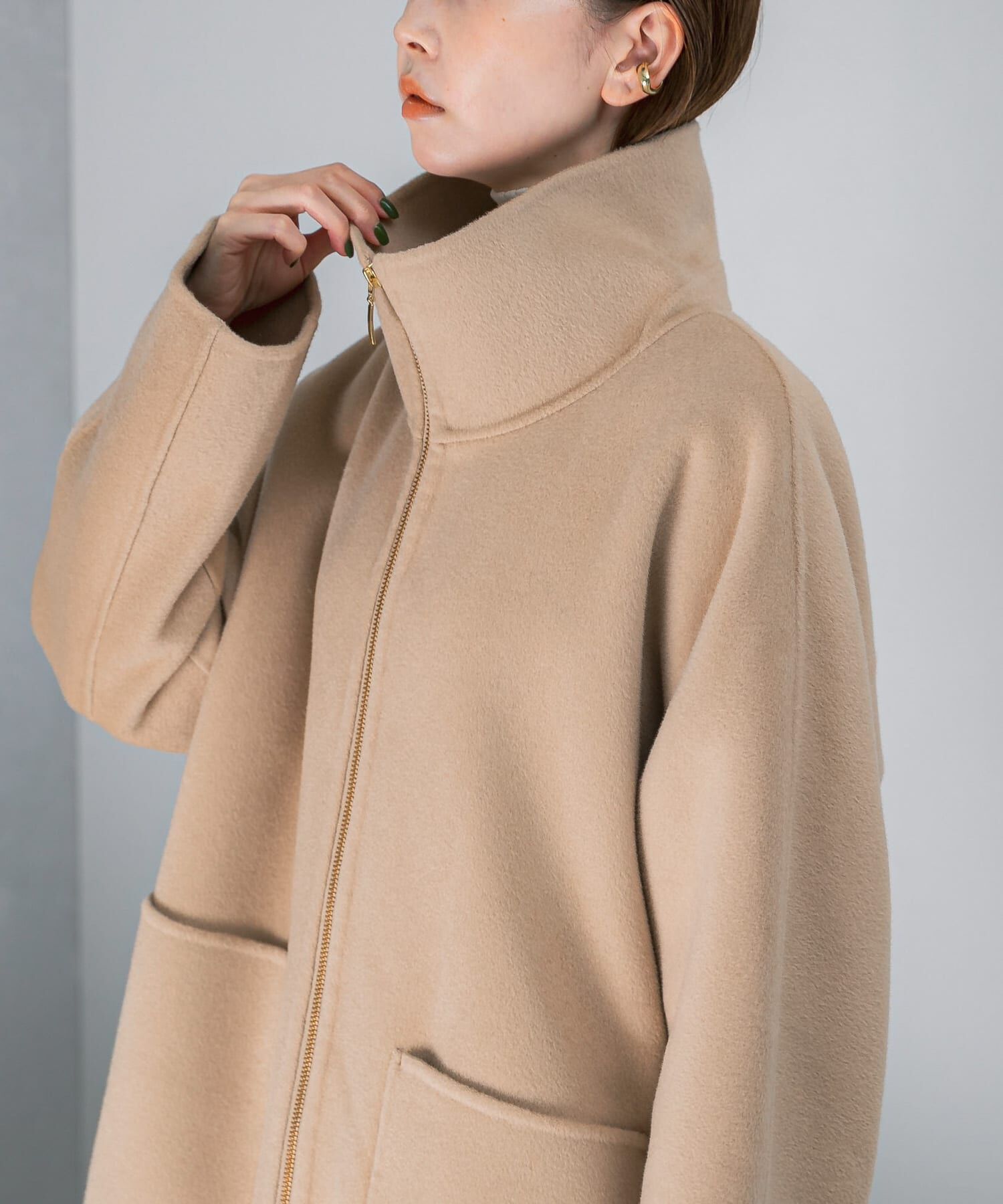 URBAN RESEARCH ROSSO「ダブルジップリバーコート」|ノーカラーコート|