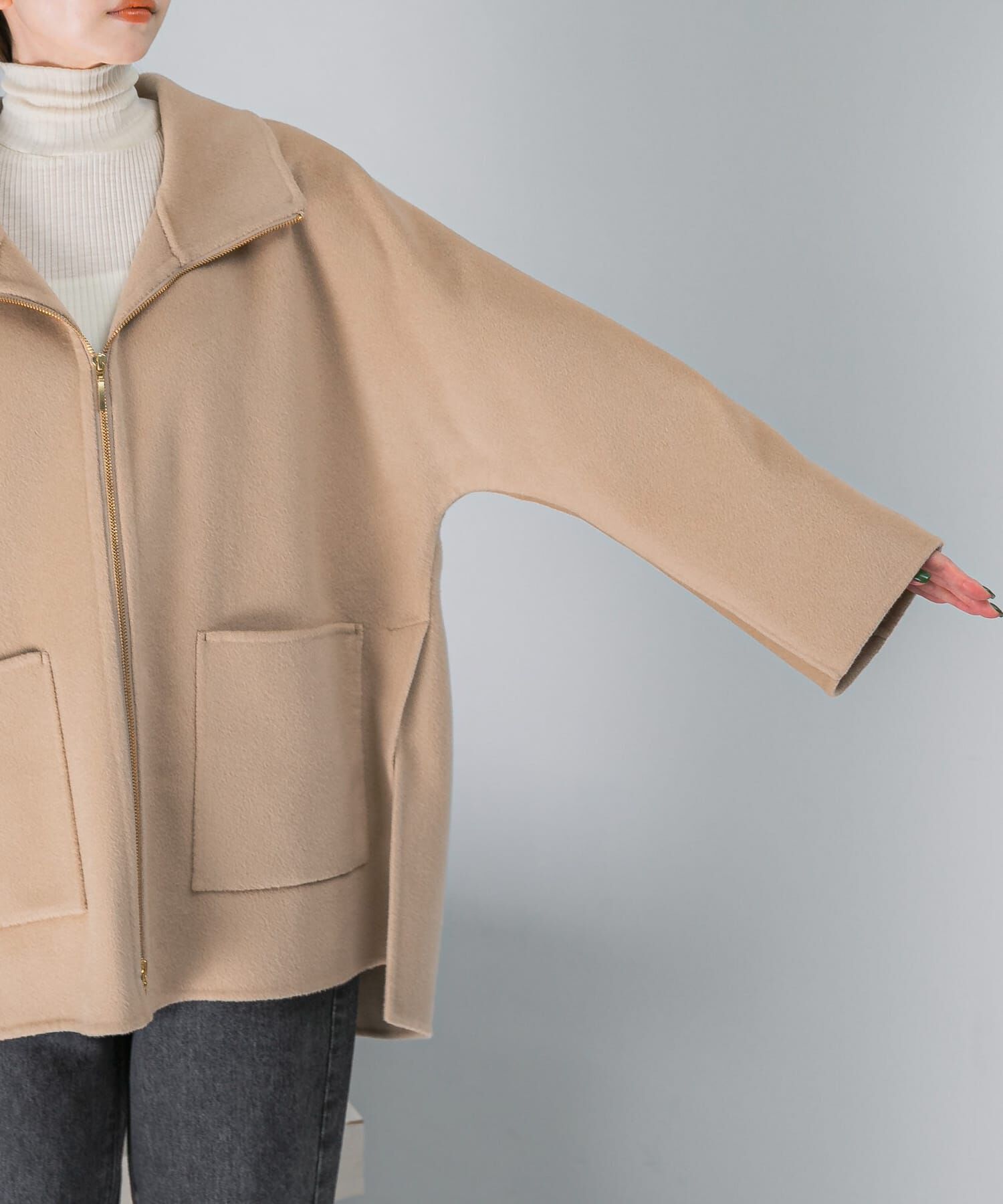 URBAN RESEARCH ROSSO「ダブルジップリバーコート」|ノーカラーコート|