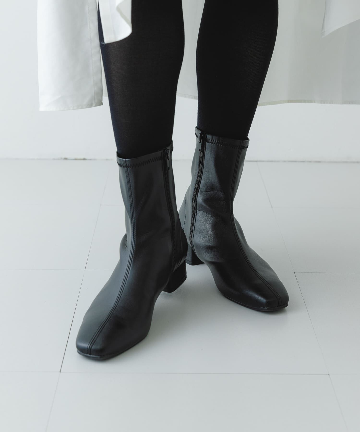 RODE SKO「『MADE IN JAPAN』3センチスクエアトゥショートブーツ」|ショートブーツ|