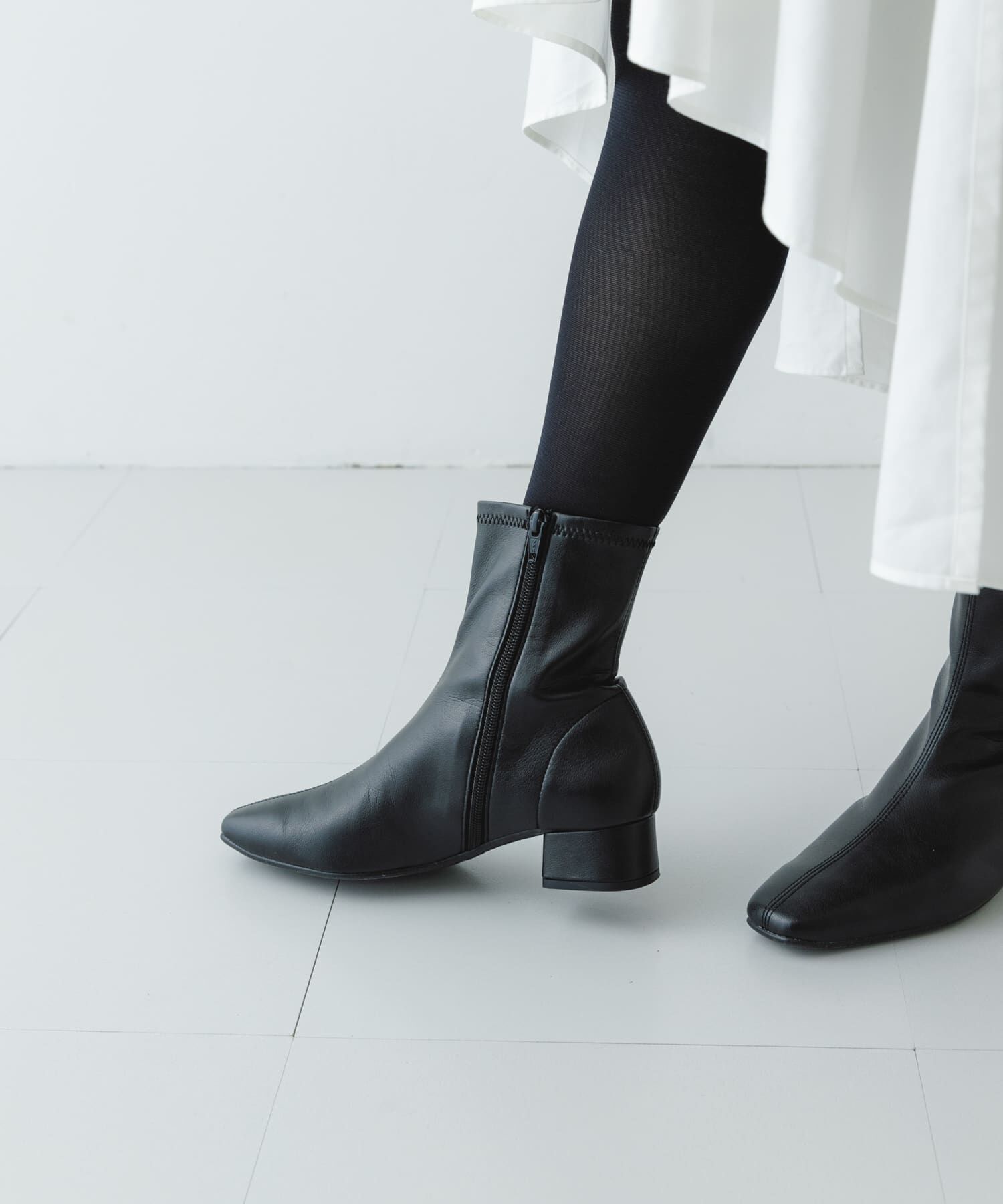 RODE SKO「『MADE IN JAPAN』3センチスクエアトゥショートブーツ」|ショートブーツ|