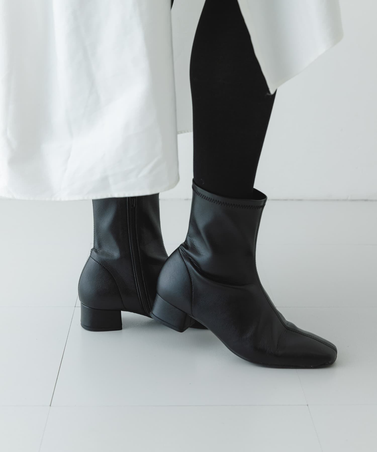 RODE SKO「『MADE IN JAPAN』3センチスクエアトゥショートブーツ」|ショートブーツ|