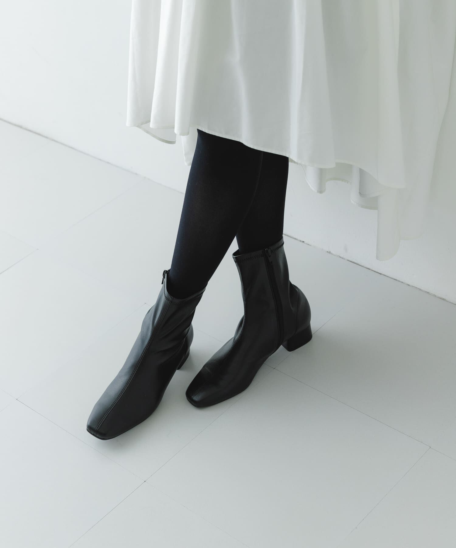 RODE SKO「『MADE IN JAPAN』3センチスクエアトゥショートブーツ」|ショートブーツ|