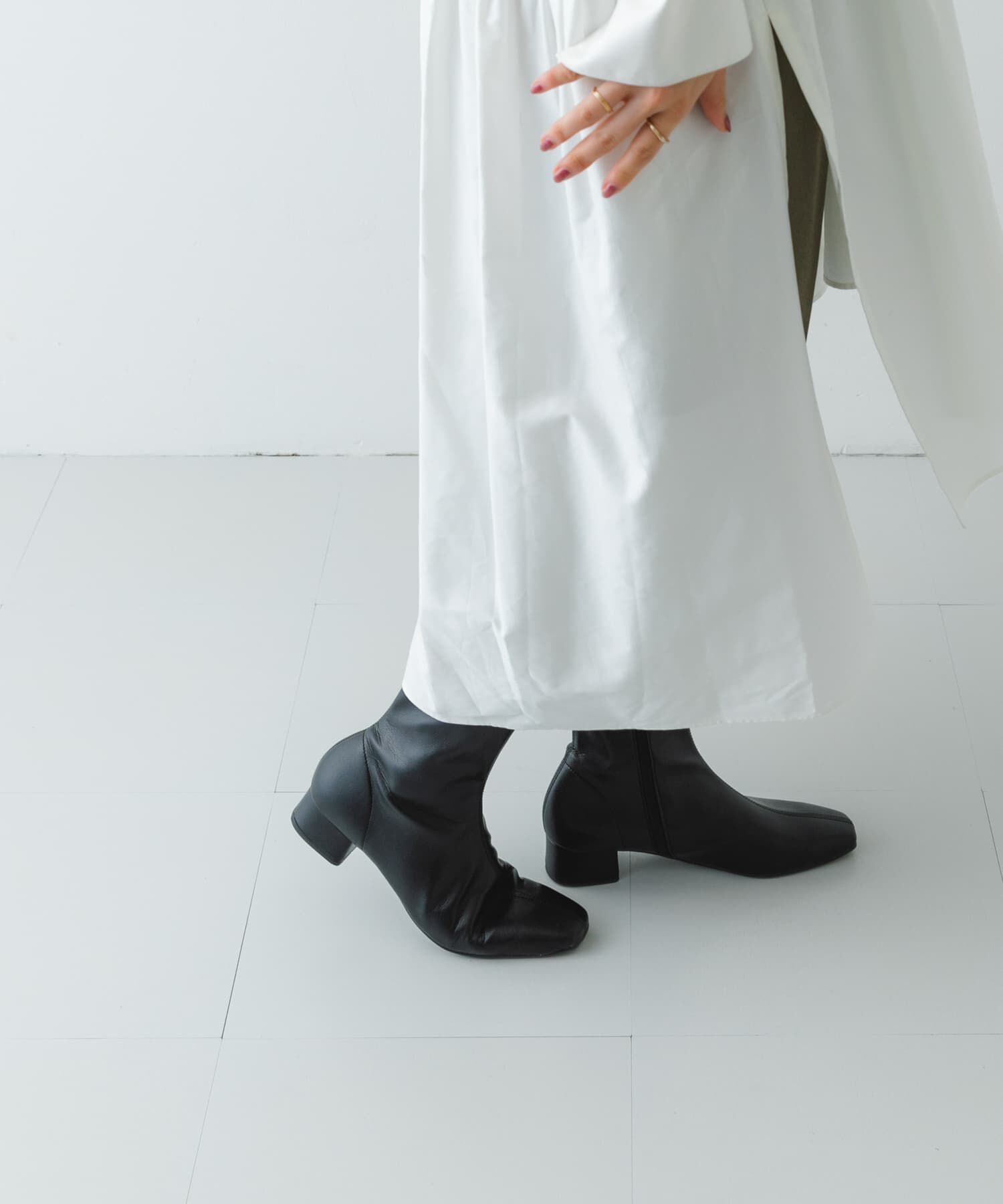 RODE SKO「『MADE IN JAPAN』3センチスクエアトゥショートブーツ」|ショートブーツ|